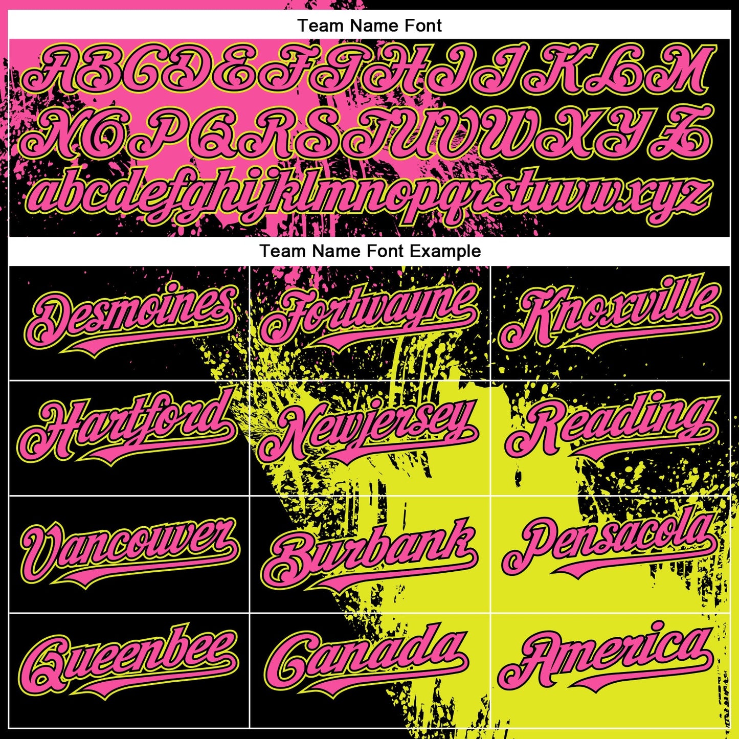Custom Black Pink Neon Yellow-White Abstract Brush Stroke 3D Pattern Design Bomber Full-Snap Varsity Letterman Hoodie Jacket view 5