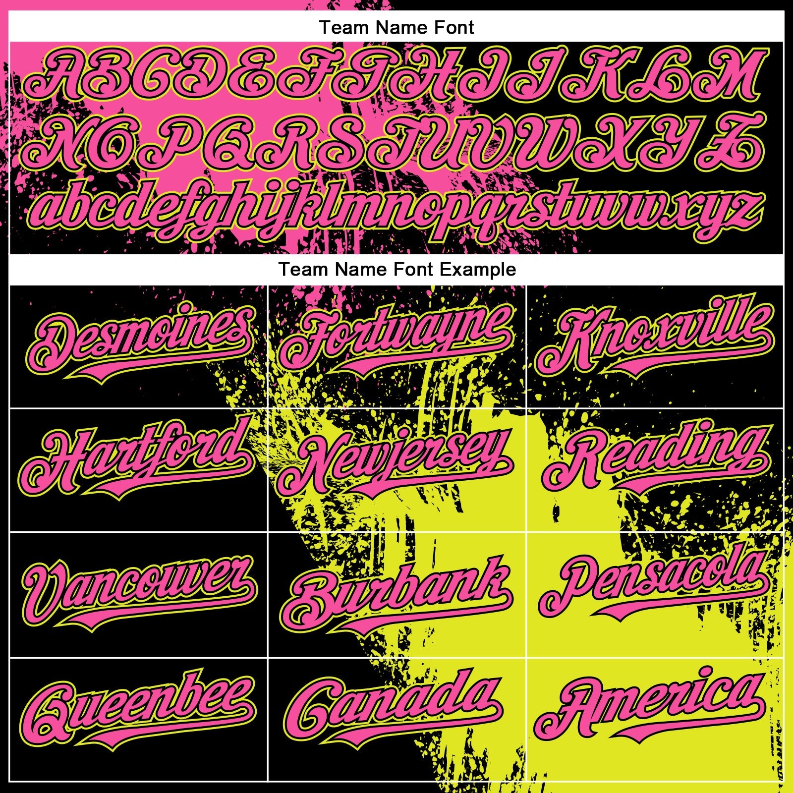 Custom Black Pink Neon Yellow-White Abstract Brush Stroke 3D Pattern Design Bomber Full-Snap Varsity Letterman Hoodie Jacket view 5