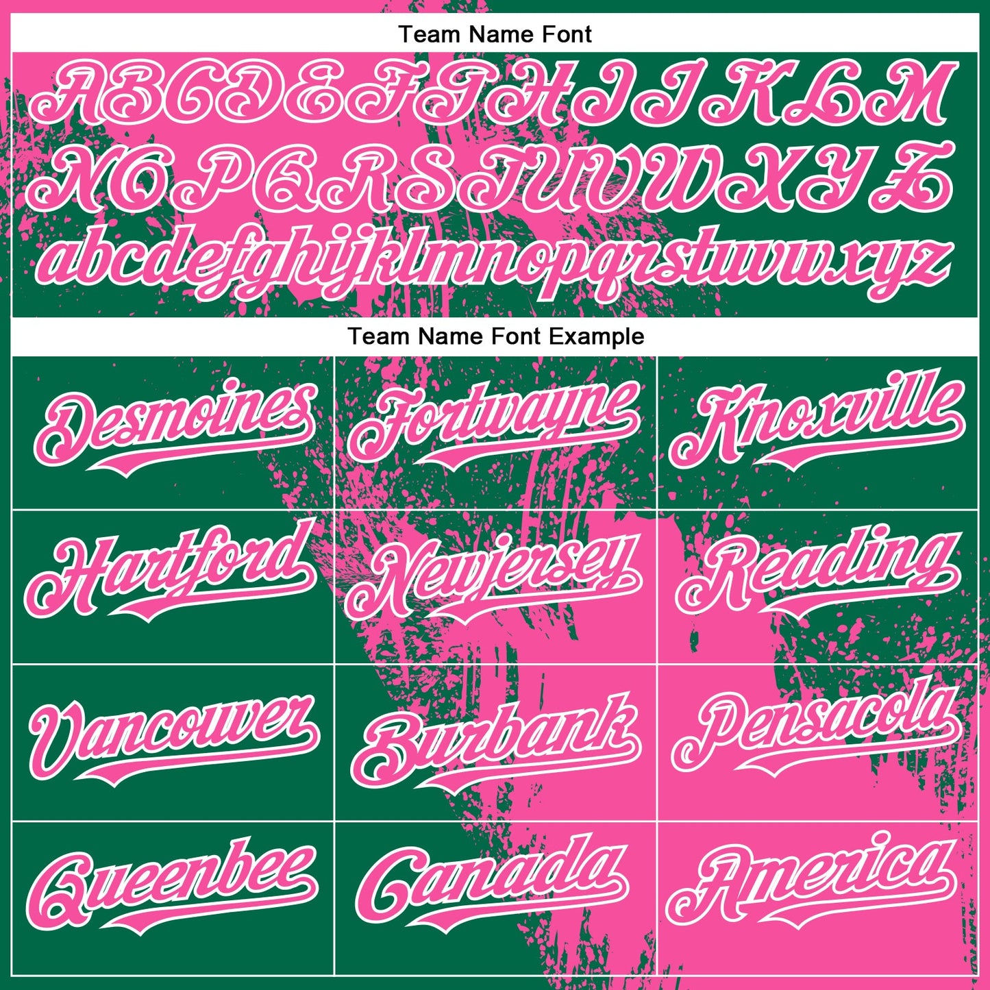 Custom Kelly Green Pink-White Abstract Brush Stroke 3D Pattern Design Bomber Full-Snap Varsity Letterman Hoodie Jacket view 5
