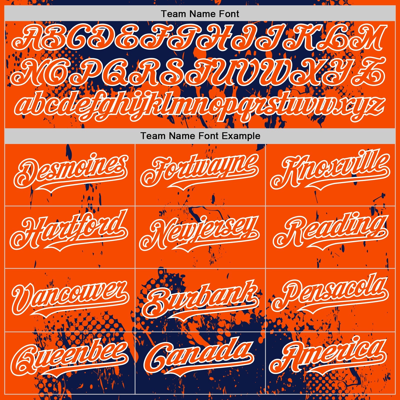 Custom Navy Orange-White Splash Art 3D Pattern Design Bomber Full-Snap Varsity Letterman Hoodie Jacket view 5