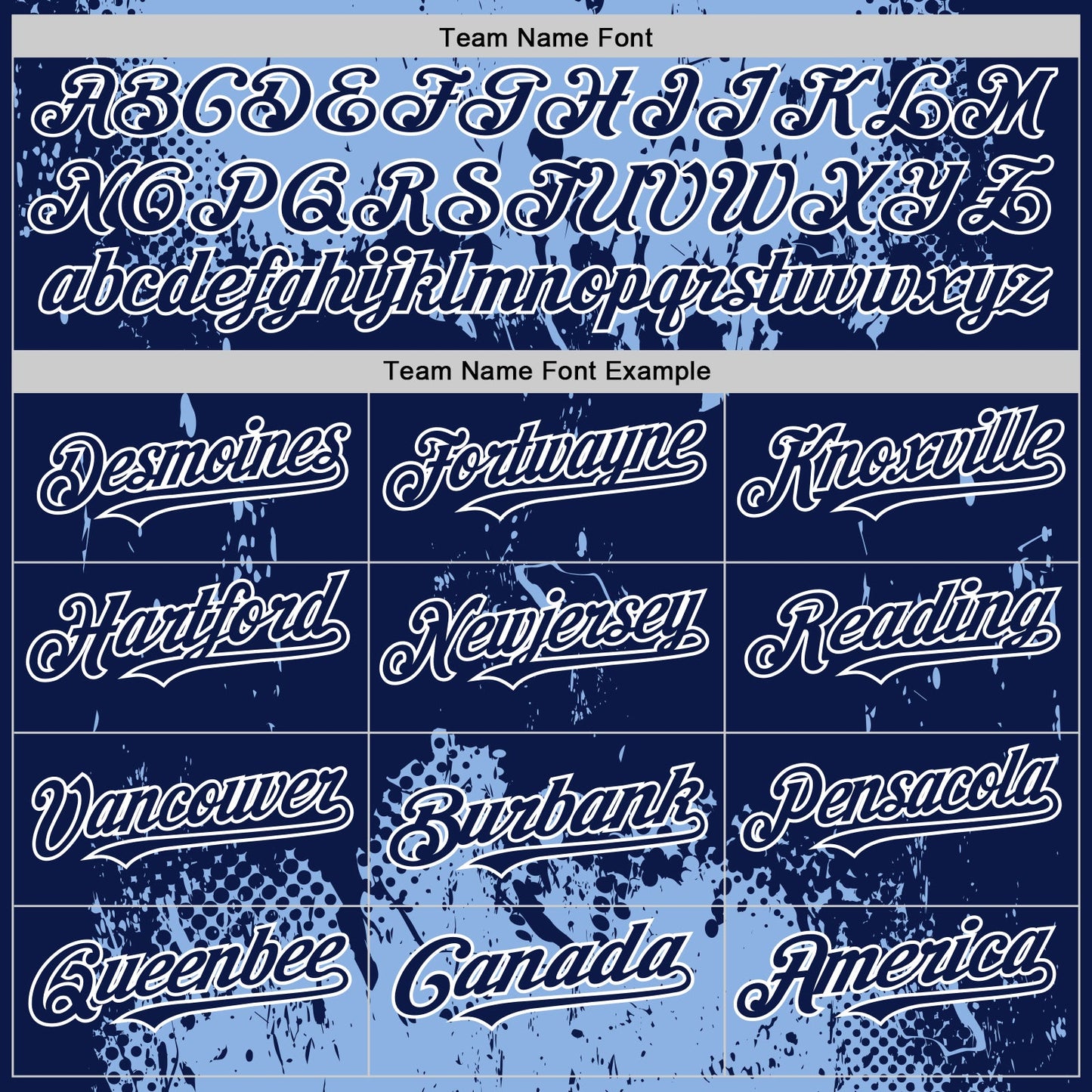 Custom Light Blue Navy-White Splash Art 3D Pattern Design Bomber Full-Snap Varsity Letterman Hoodie Jacket view 5