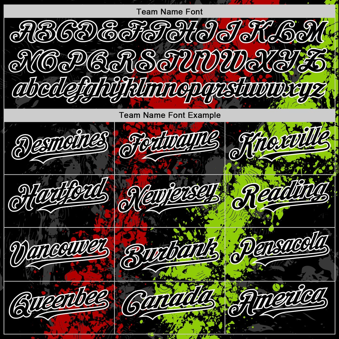 Custom Black Red Neon Green-White Splash Art 3D Pattern Design Bomber Full-Snap Varsity Letterman Hoodie Jacket view 5