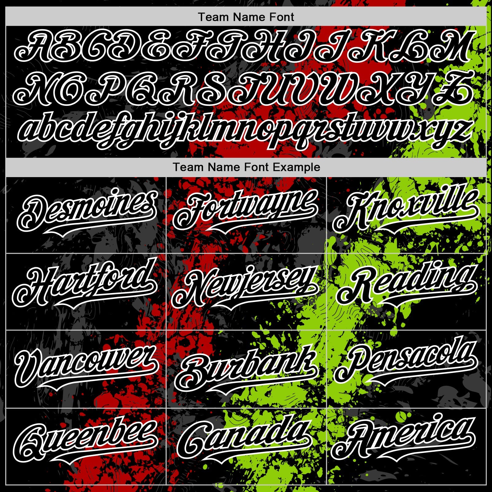 Custom Black Red Neon Green-White Splash Art 3D Pattern Design Bomber Full-Snap Varsity Letterman Hoodie Jacket view 5