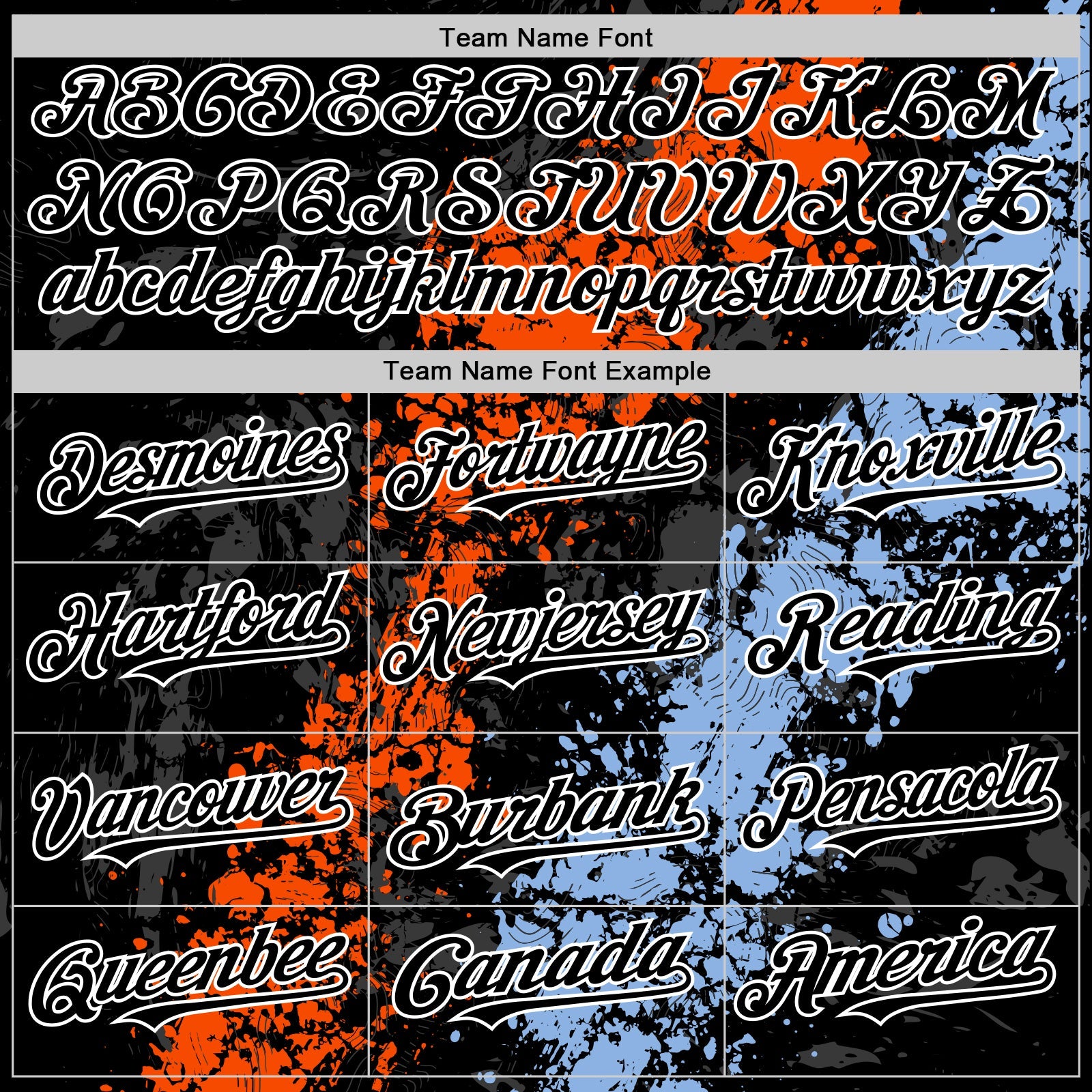 Custom Black Orange Light Blue-White Splash Art 3D Pattern Design Bomber Full-Snap Varsity Letterman Hoodie Jacket view 5
