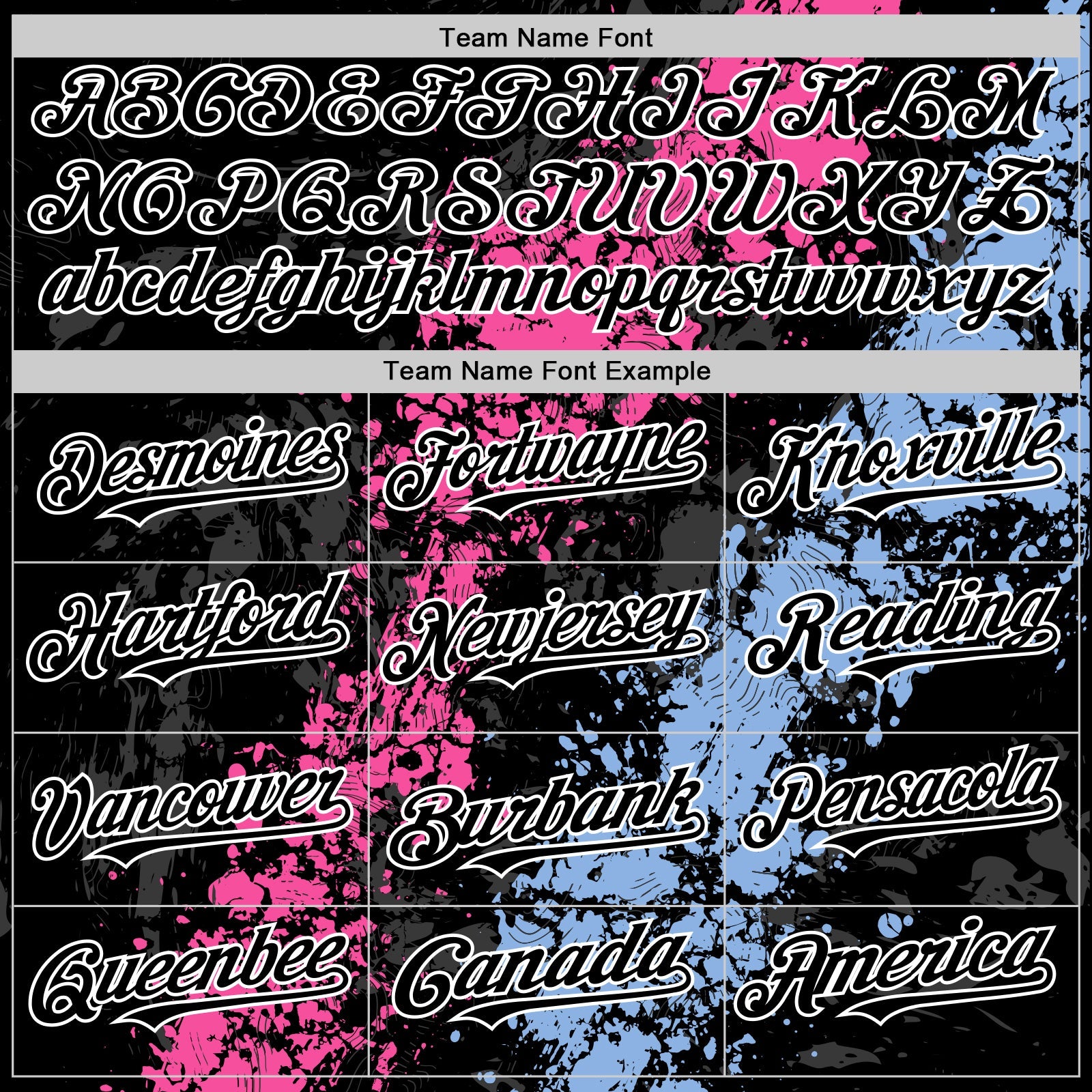 Custom Black Pink Light Blue-White Splash Art 3D Pattern Design Bomber Full-Snap Varsity Letterman Hoodie Jacket view 5
