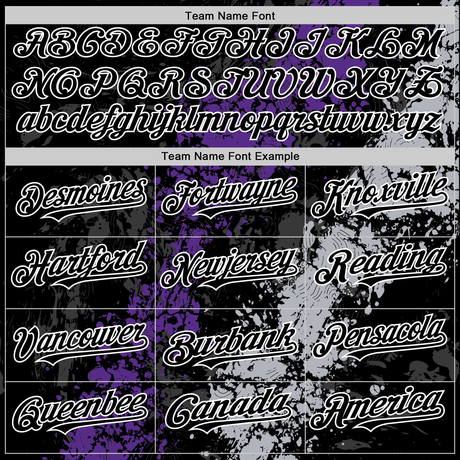 Custom Black Purple Gray-White Splash Art 3D Pattern Design Bomber Full-Snap Varsity Letterman Hoodie Jacket view 5