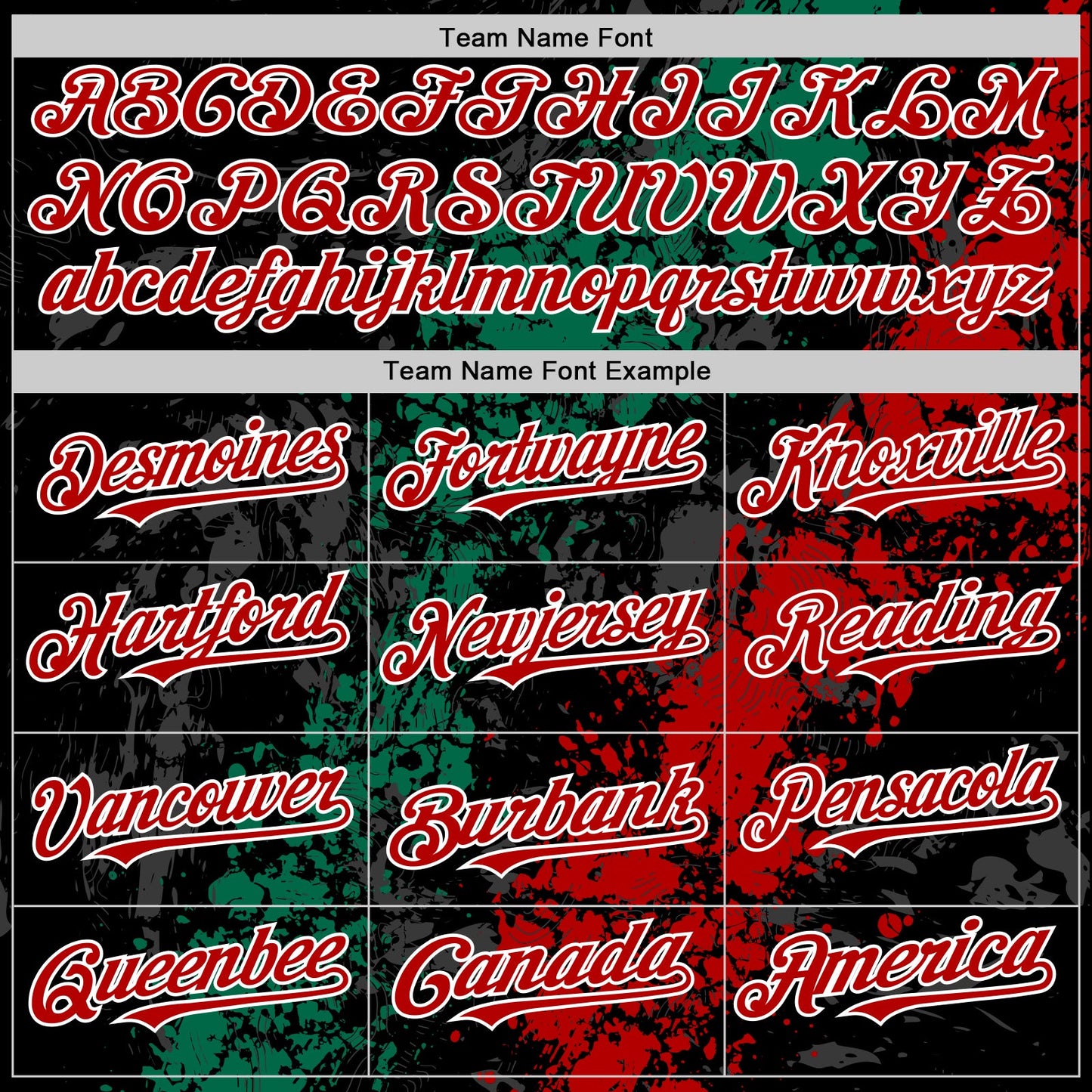 Custom Black Red Kelly Green-White Splash Art 3D Pattern Design Bomber Full-Snap Varsity Letterman Hoodie Jacket view 5