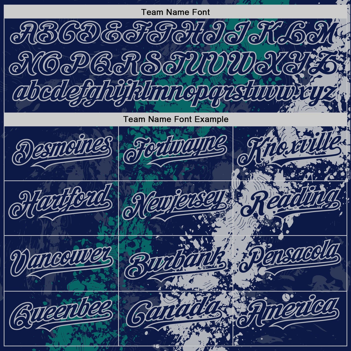 Custom Navy Teal-Gray Splash Art 3D Pattern Design Bomber Full-Snap Varsity Letterman Hoodie Jacket view 5