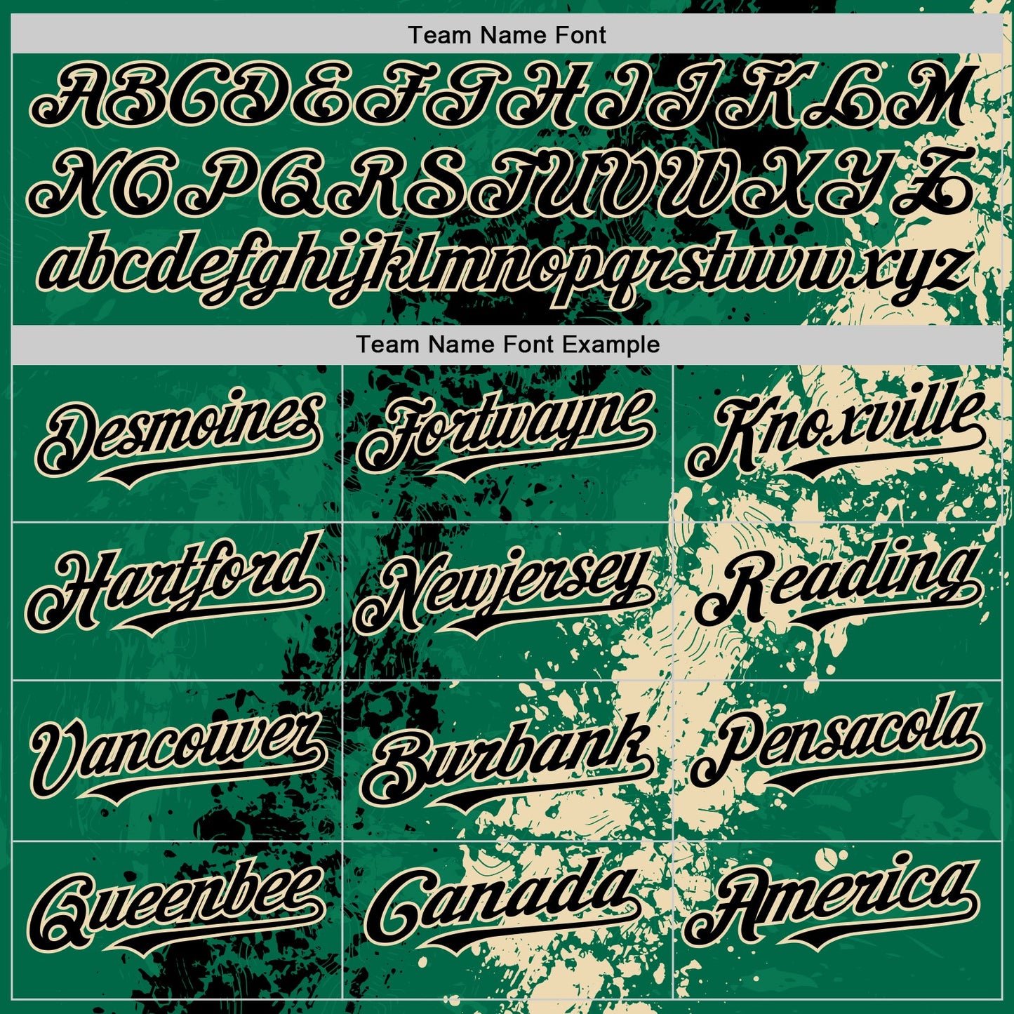 Custom Kelly Green Black-Cream Splash Art 3D Pattern Design Bomber Full-Snap Varsity Letterman Hoodie Jacket view 5