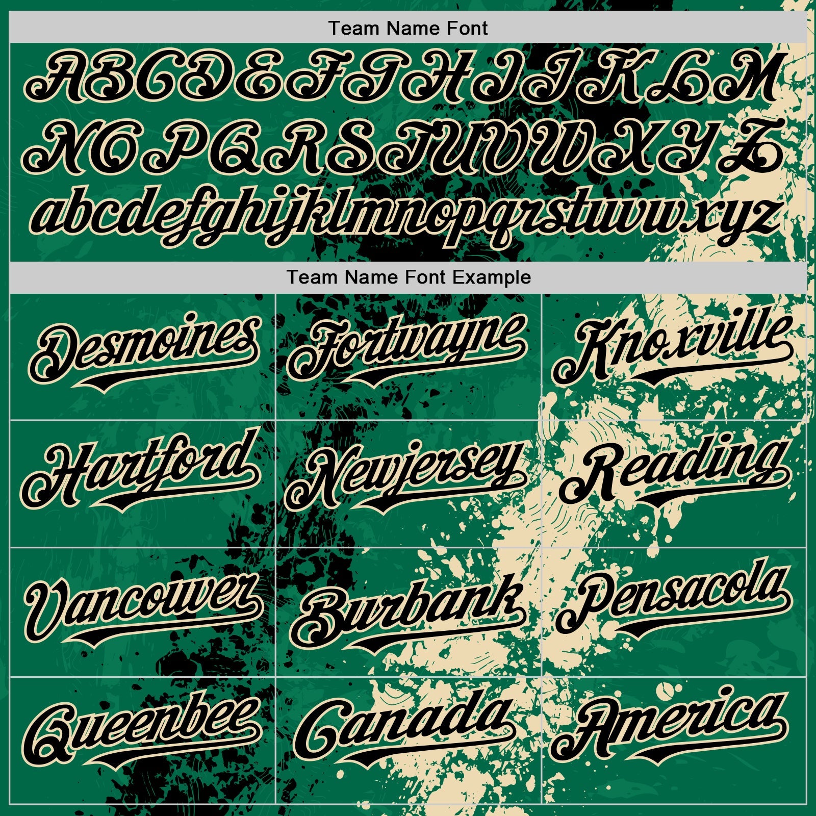 Custom Kelly Green Black-Cream Splash Art 3D Pattern Design Bomber Full-Snap Varsity Letterman Hoodie Jacket view 5
