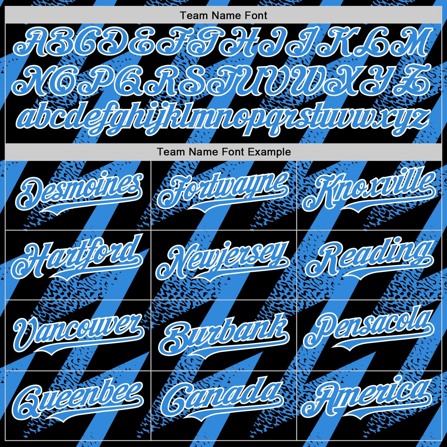 Custom Black Powder Blue-White Zigzag Shape 3D Pattern Design Bomber Full-Snap Varsity Letterman Hoodie Jacket view 5