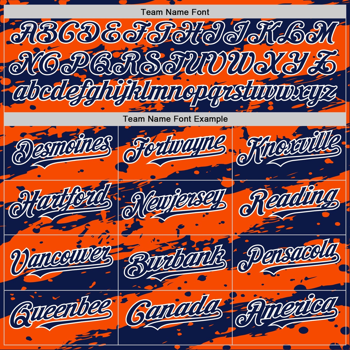 Custom Orange Navy-White Splash 3D Pattern Design Bomber Full-Snap Varsity Letterman Hoodie Jacket view 5