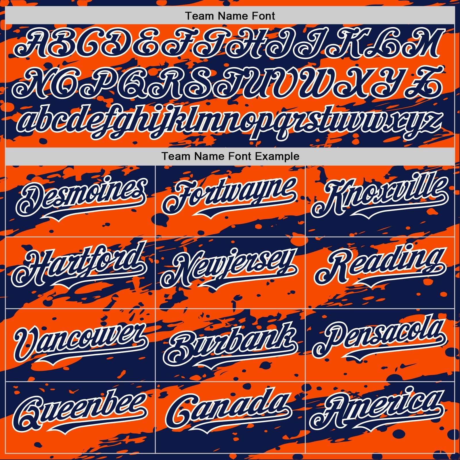 Custom Orange Navy-White Splash 3D Pattern Design Bomber Full-Snap Varsity Letterman Hoodie Jacket view 5