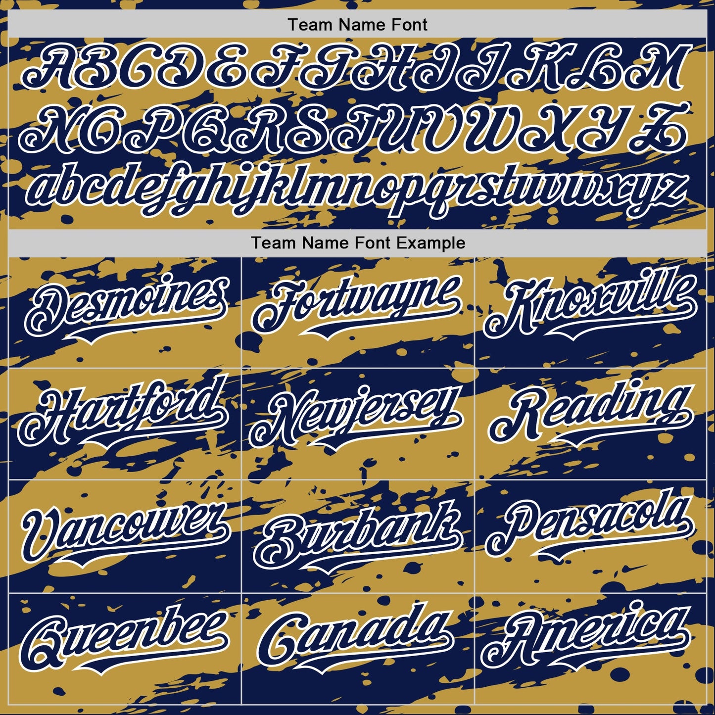 Custom Old Gold Navy-White Splash 3D Pattern Design Bomber Full-Snap Varsity Letterman Hoodie Jacket view 5