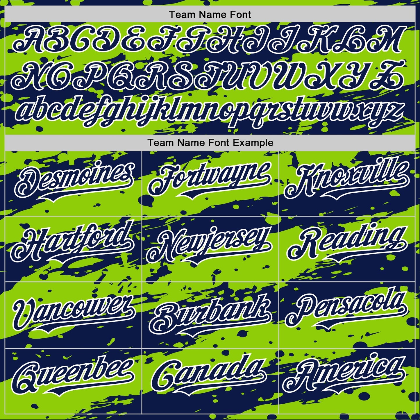 Custom Neon Green Navy-White Splash 3D Pattern Design Bomber Full-Snap Varsity Letterman Hoodie Jacket view 5