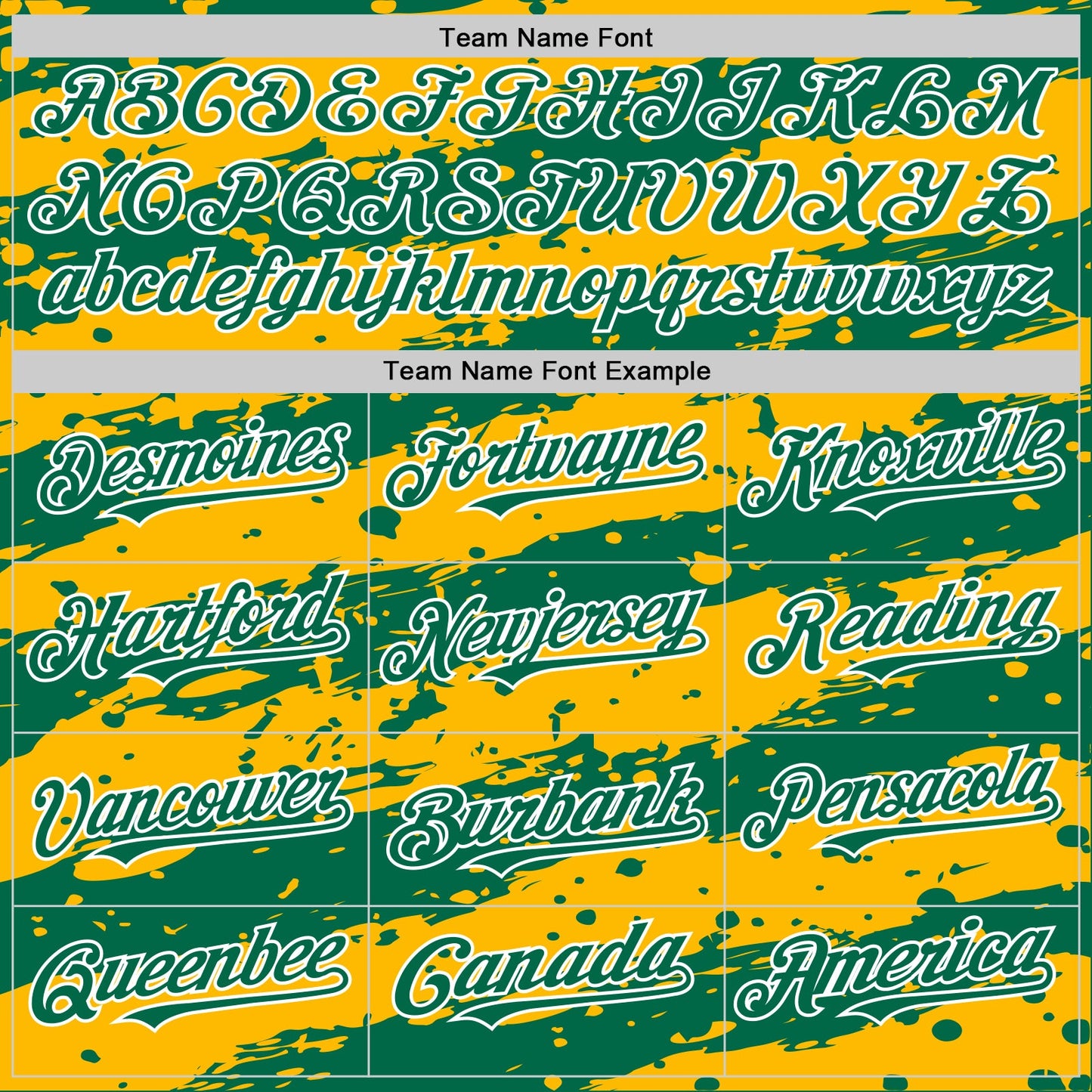Custom Gold Kelly Green-White Splash 3D Pattern Design Bomber Full-Snap Varsity Letterman Hoodie Jacket view 5