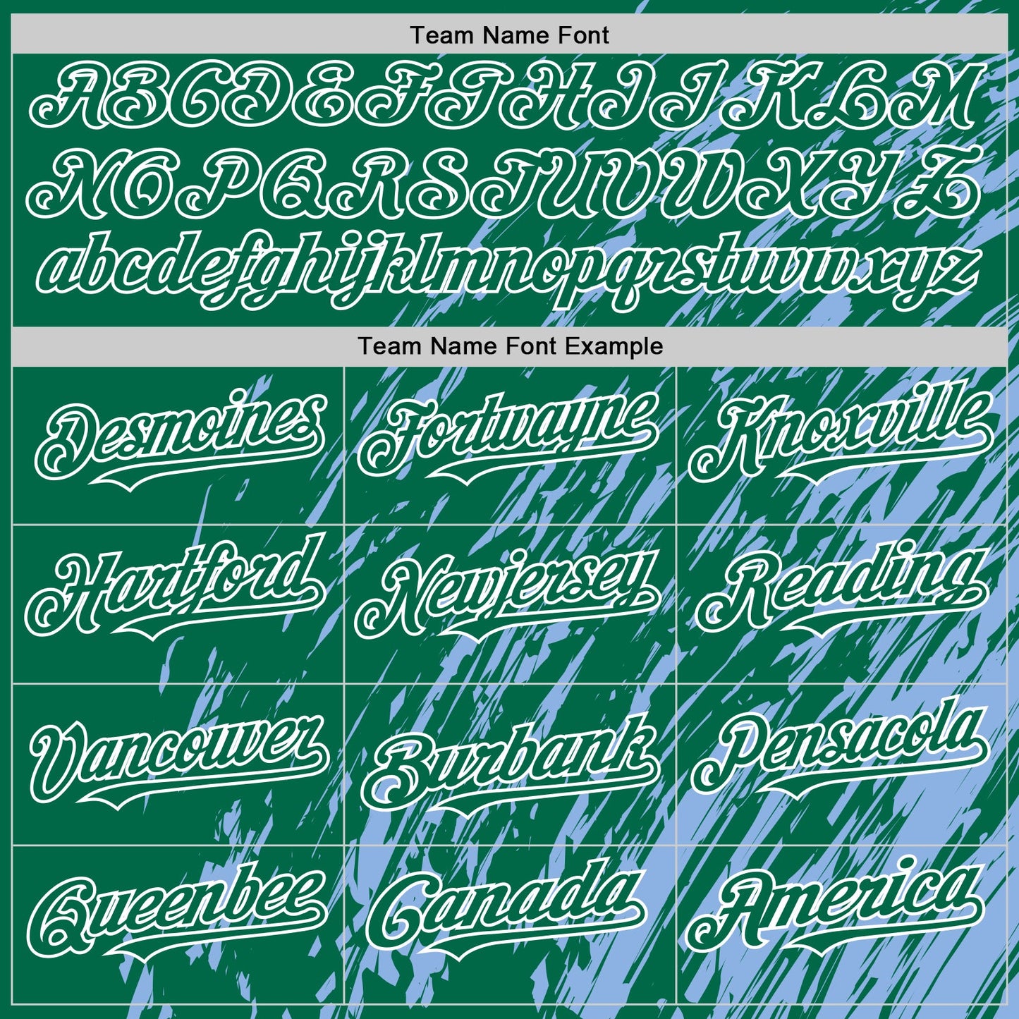 Custom Light Blue Kelly Green-White 3D Pattern Design Bomber Full-Snap Varsity Letterman Hoodie Jacket view 5