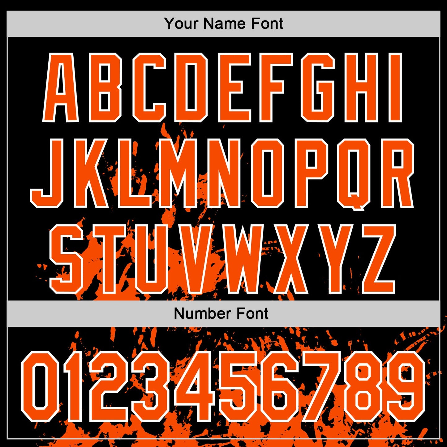 Custom Black Orange-White Splash Art 3D Pattern Design Bomber Full-Snap Varsity Letterman Hoodie Jacket view 6