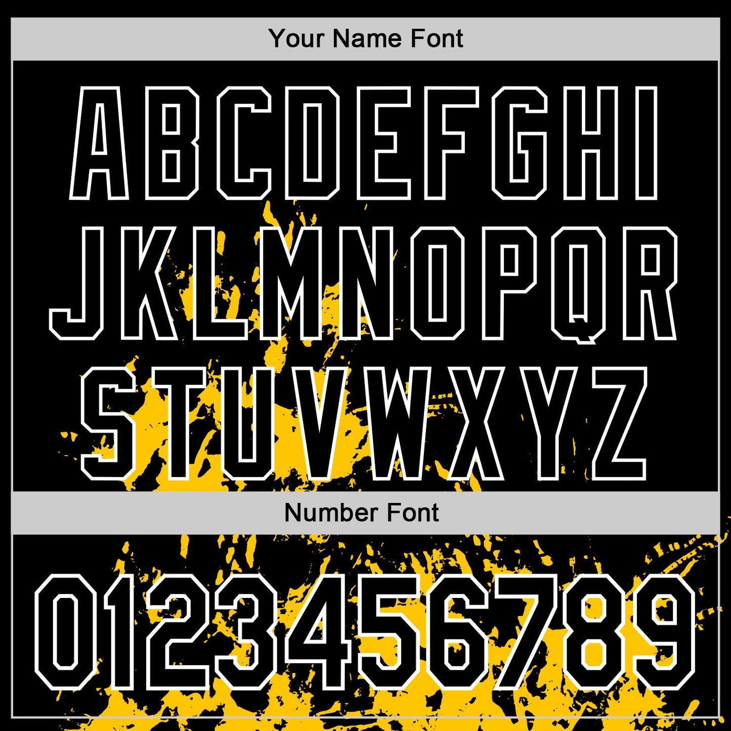 Custom Black Yellow-White Splash Art 3D Pattern Design Bomber Full-Snap Varsity Letterman Hoodie Jacket view 6