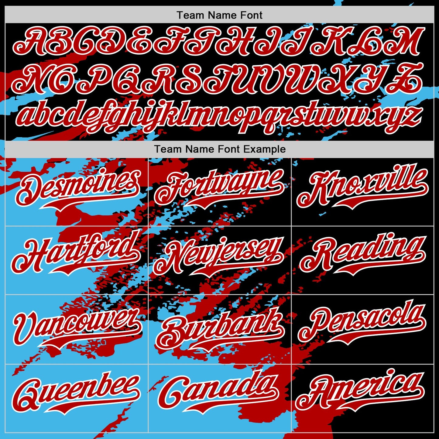 Custom Black Red Sky Blue-White Splash Art 3D Pattern Design Bomber Full-Snap Varsity Letterman Hoodie Jacket view 5