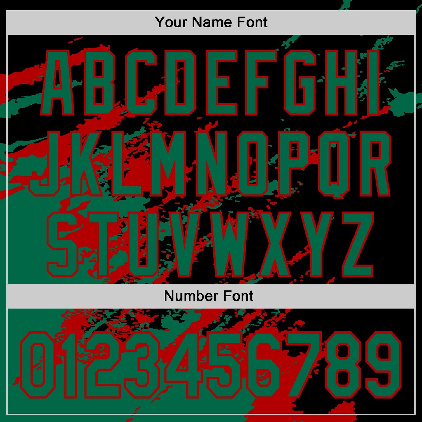 Custom Black Kelly Green-Red Splash Art 3D Pattern Design Bomber Full-Snap Varsity Letterman Hoodie Jacket view 6