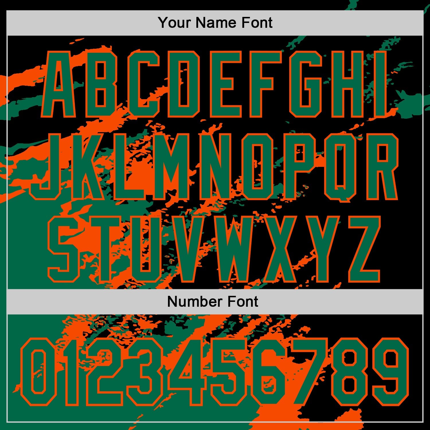 Custom Black Kelly Green-Orange Splash Art 3D Pattern Design Bomber Full-Snap Varsity Letterman Hoodie Jacket view 6