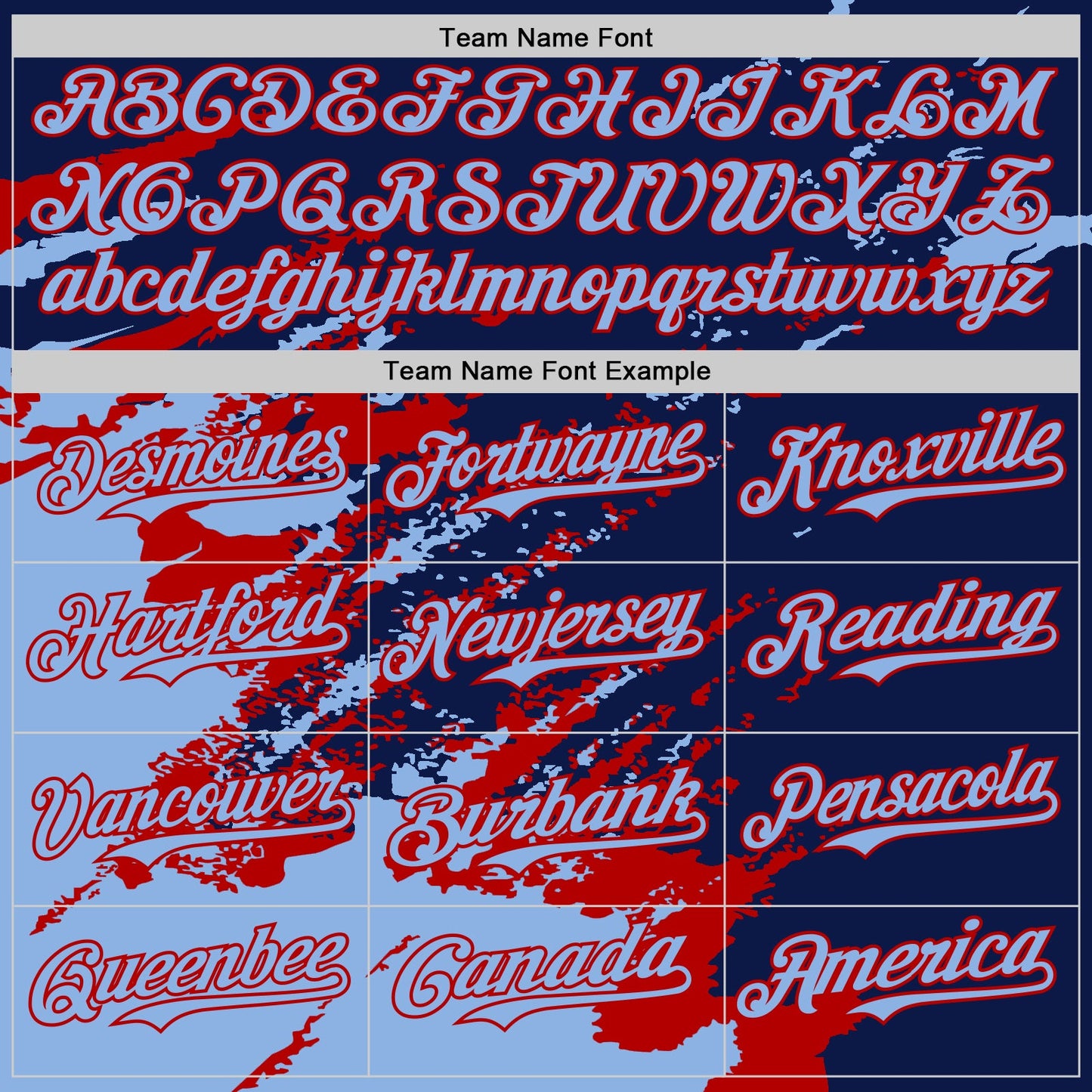 Custom Navy Light Blue Red-White Splash Art 3D Pattern Design Bomber Full-Snap Varsity Letterman Hoodie Jacket view 5