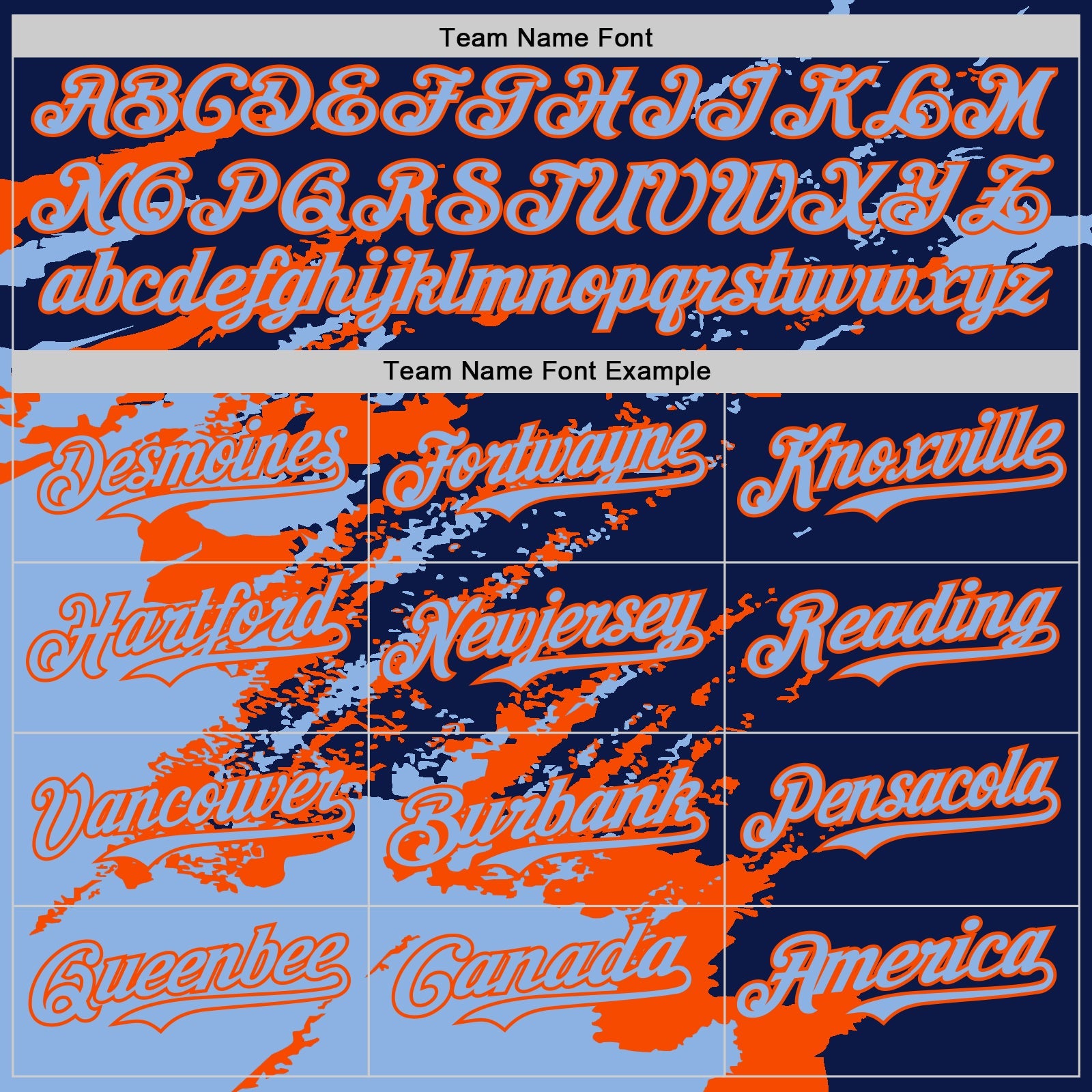 Custom Navy Light Blue-Orange Splash Art 3D Pattern Design Bomber Full-Snap Varsity Letterman Hoodie Jacket view 5