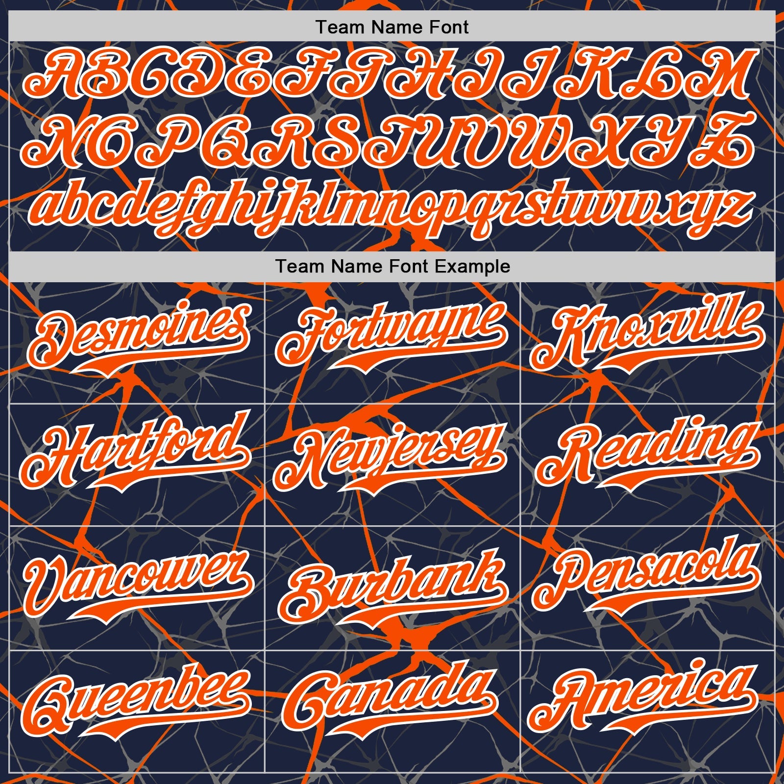 Custom Navy Orange-White Abstract Network 3D Pattern Design Bomber Full-Snap Varsity Letterman Hoodie Jacket view 5