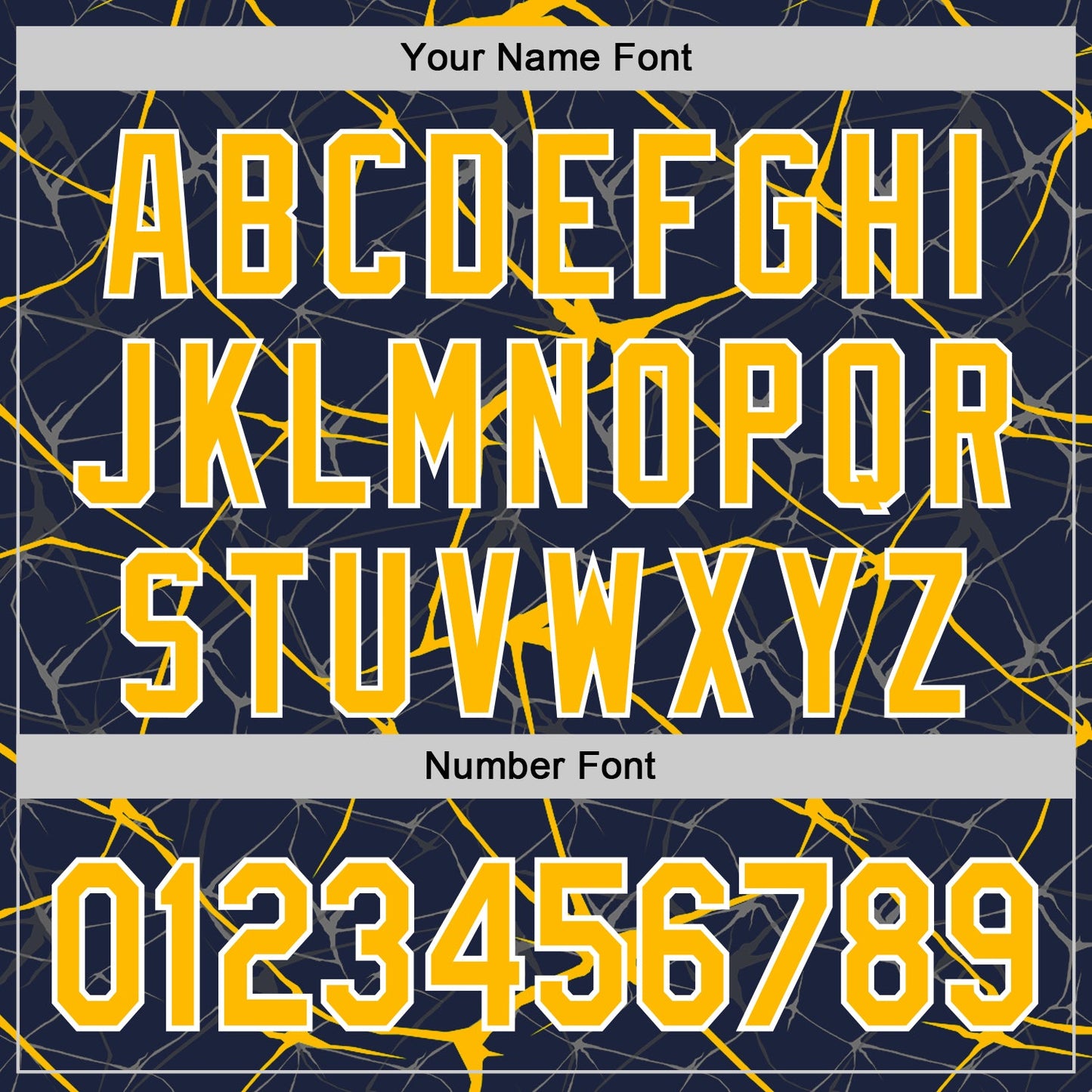 Custom Navy Gold-White Abstract Network 3D Pattern Design Bomber Full-Snap Varsity Letterman Hoodie Jacket view 6