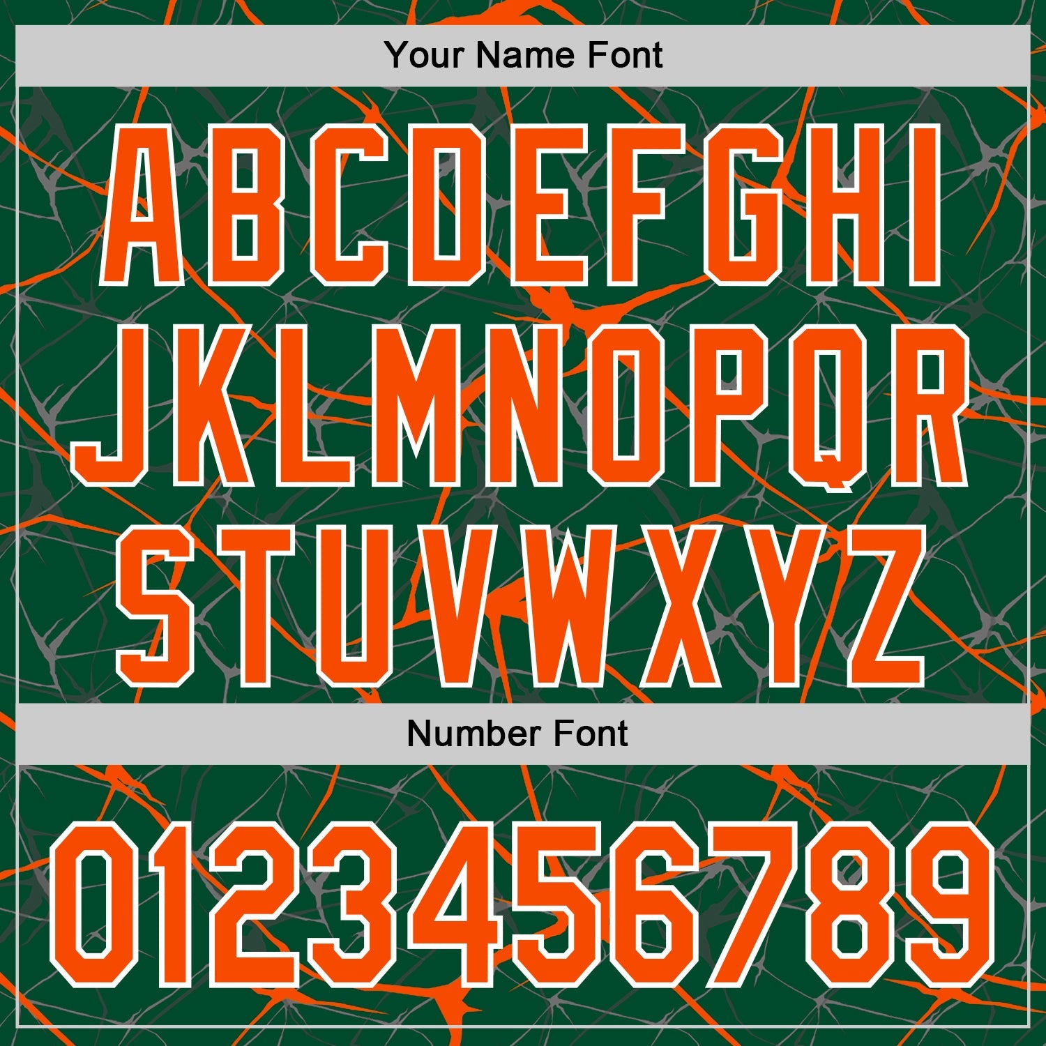 Custom Kelly Green Orange-White Abstract Network 3D Pattern Design Bomber Full-Snap Varsity Letterman Hoodie Jacket view 6