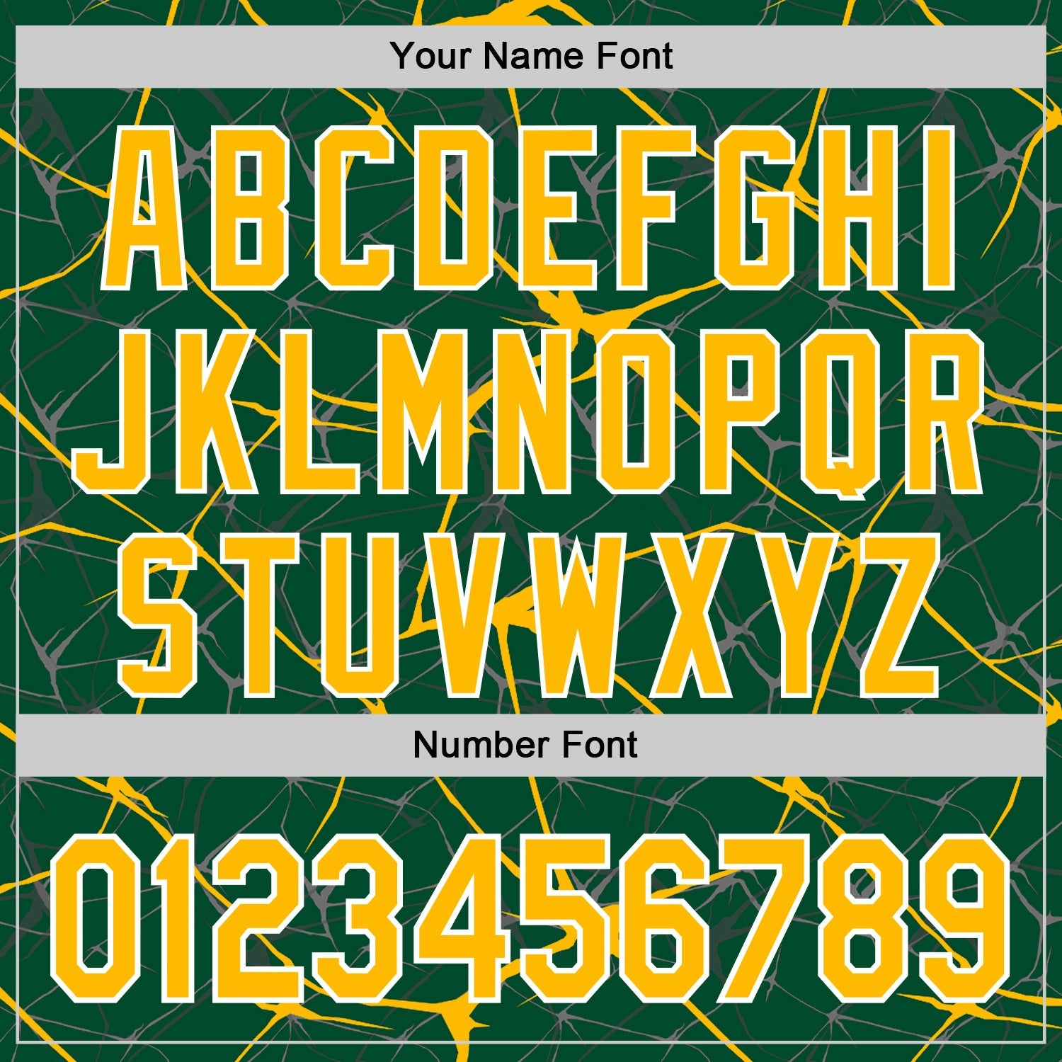 Custom Kelly Green Gold-White Abstract Network 3D Pattern Design Bomber Full-Snap Varsity Letterman Hoodie Jacket view 6