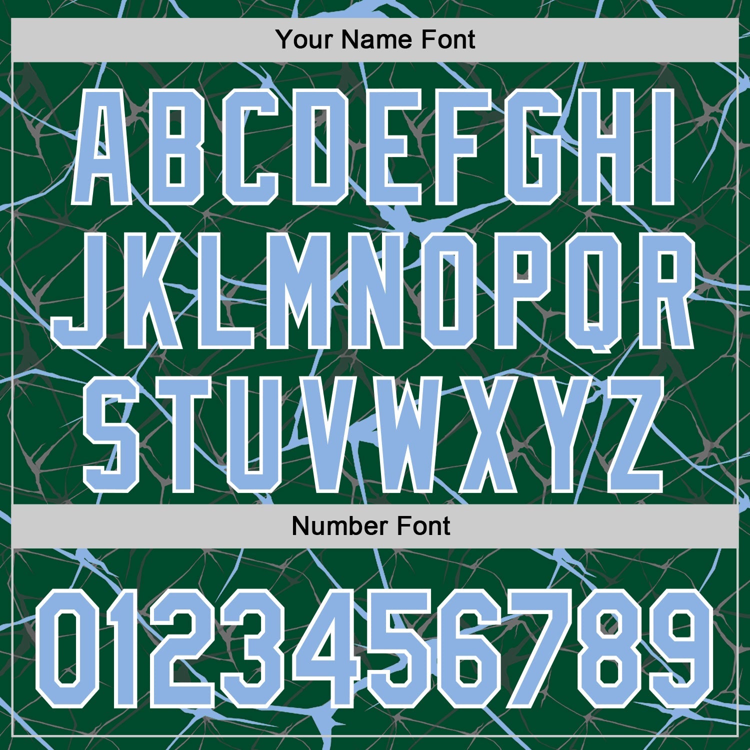 Custom Kelly Green Light Blue-White Abstract Network 3D Pattern Design Bomber Full-Snap Varsity Letterman Hoodie Jacket view 6
