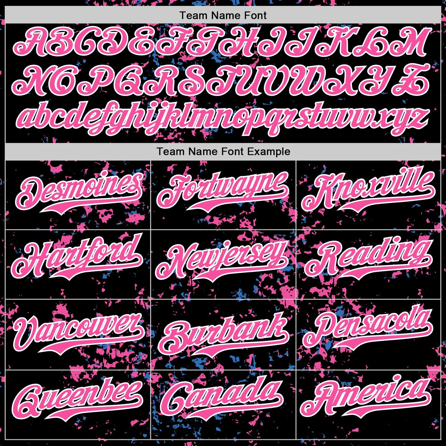 Custom Black Pink Sky Blue-White Fragment Pattern Bomber Full-Snap Varsity Letterman Hoodie Jacket view 5