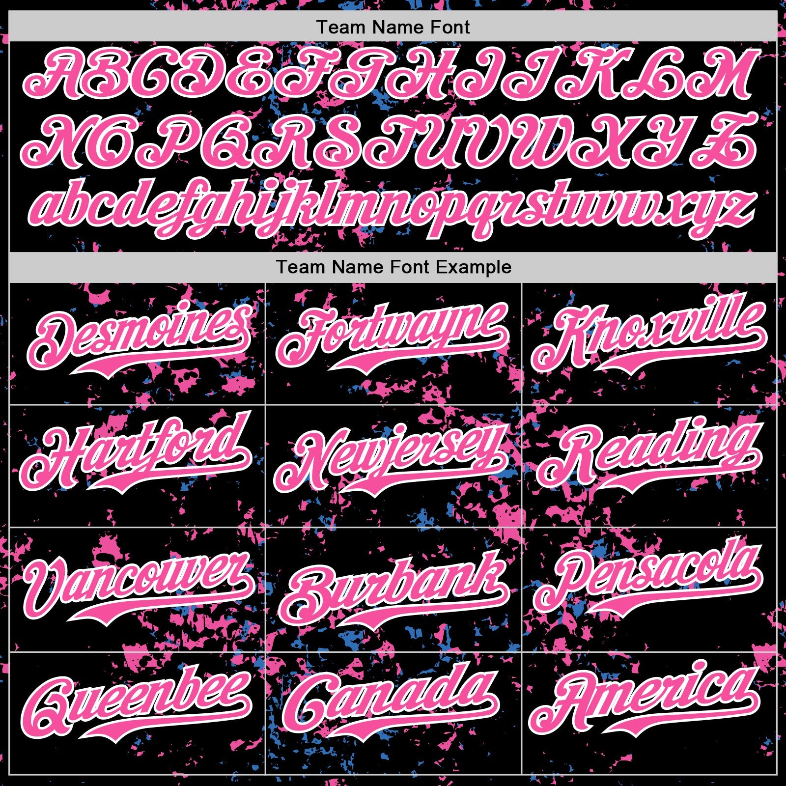 Custom Black Pink Sky Blue-White Fragment Pattern Bomber Full-Snap Varsity Letterman Hoodie Jacket view 5