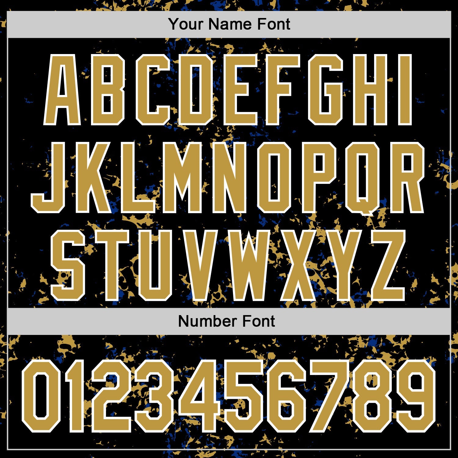 Custom Black Old Gold Royal-White Fragment Pattern Bomber Full-Snap Varsity Letterman Hoodie Jacket view 6