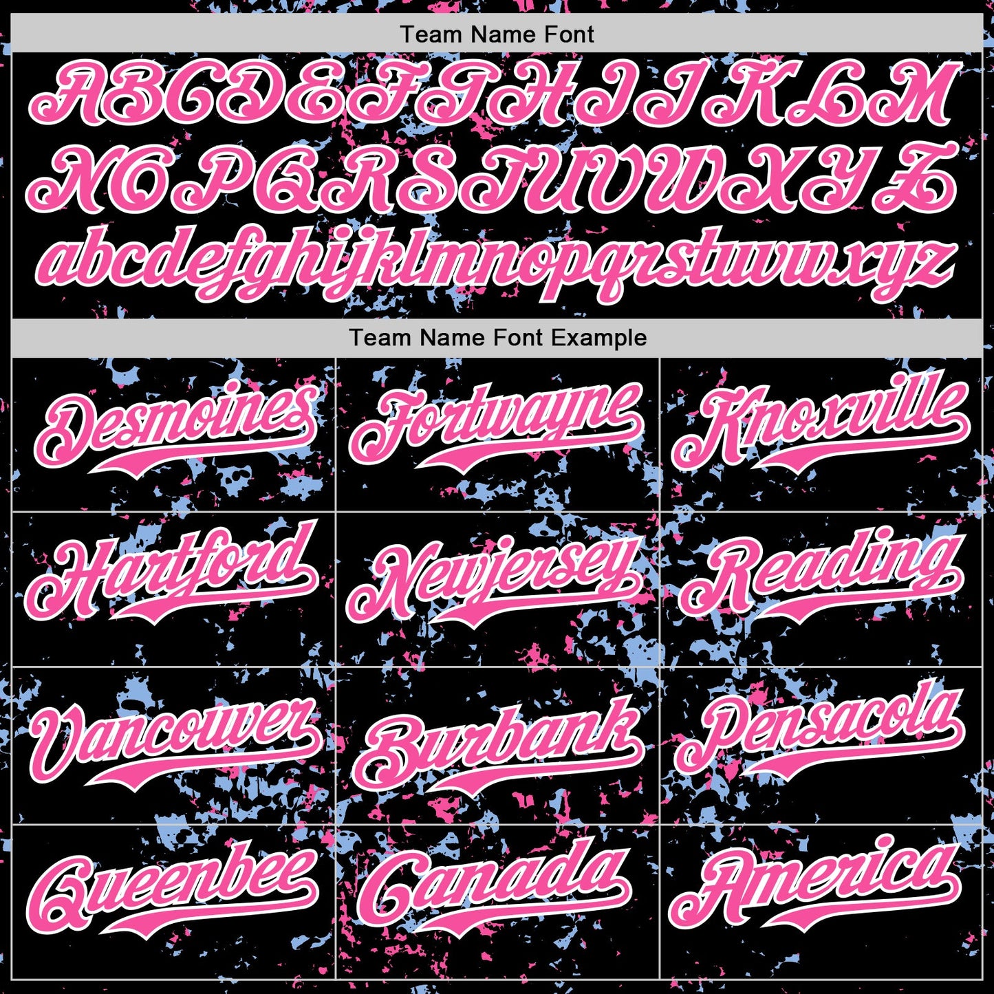 Custom Black Pink Light Blue-White Fragment Pattern Bomber Full-Snap Varsity Letterman Hoodie Jacket view 5