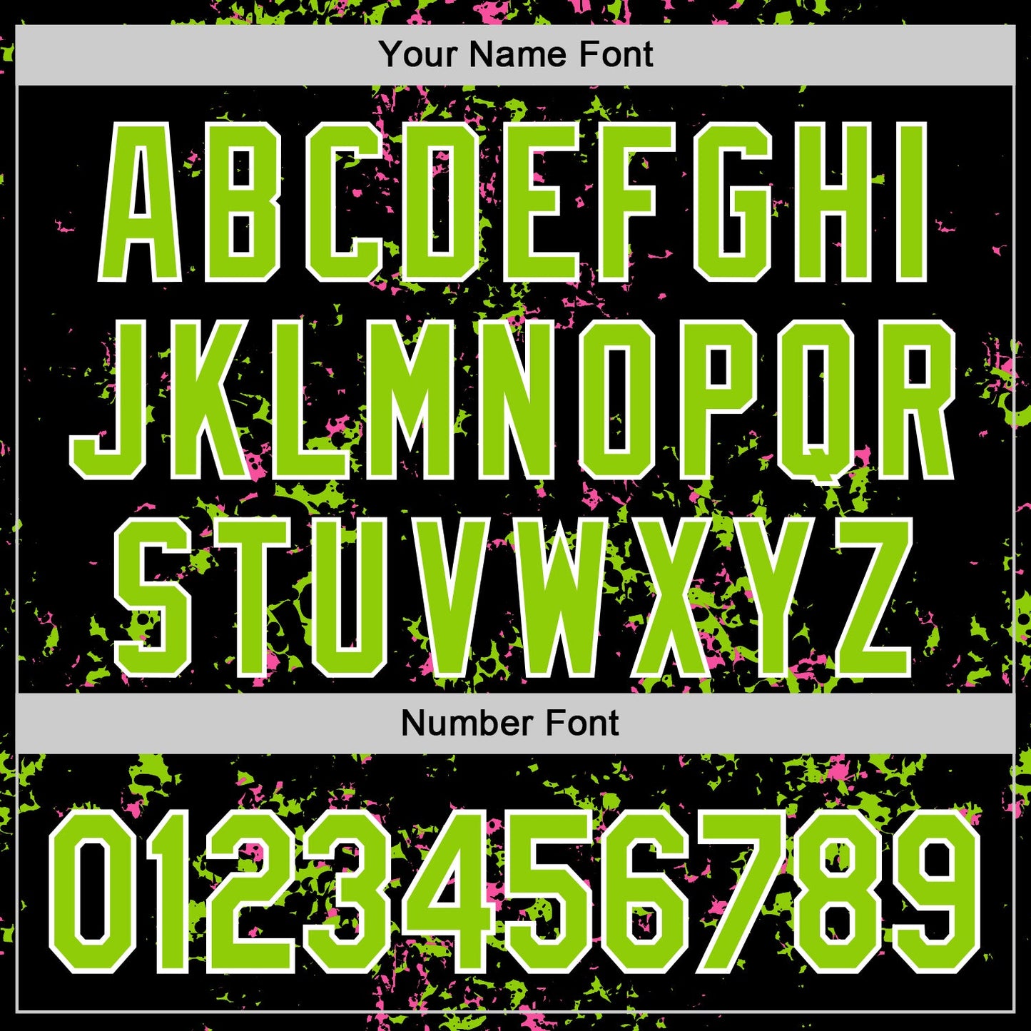 Custom Black Neon Green Pink-White Fragment Pattern Bomber Full-Snap Varsity Letterman Hoodie Jacket view 6