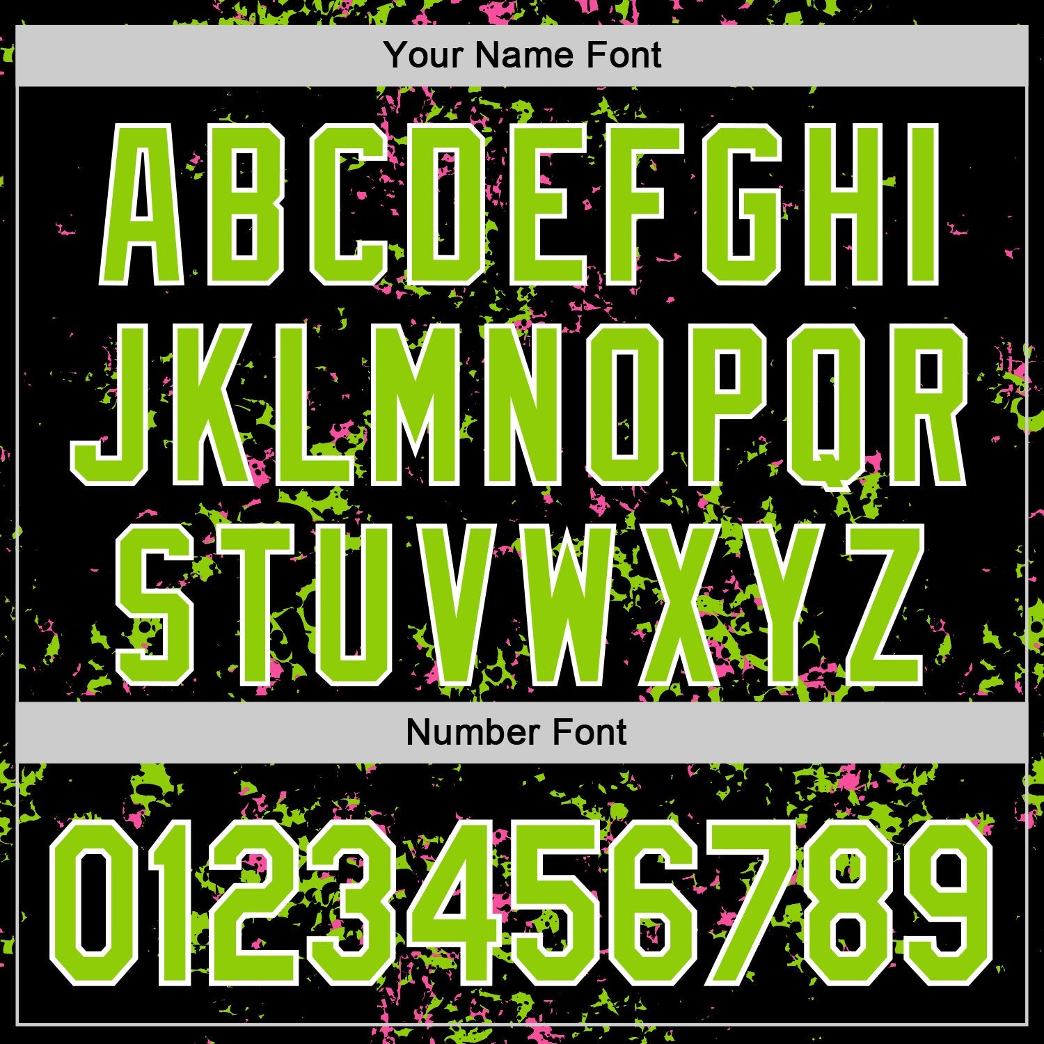 Custom Black Neon Green Pink-White Fragment Pattern Bomber Full-Snap Varsity Letterman Hoodie Jacket view 6