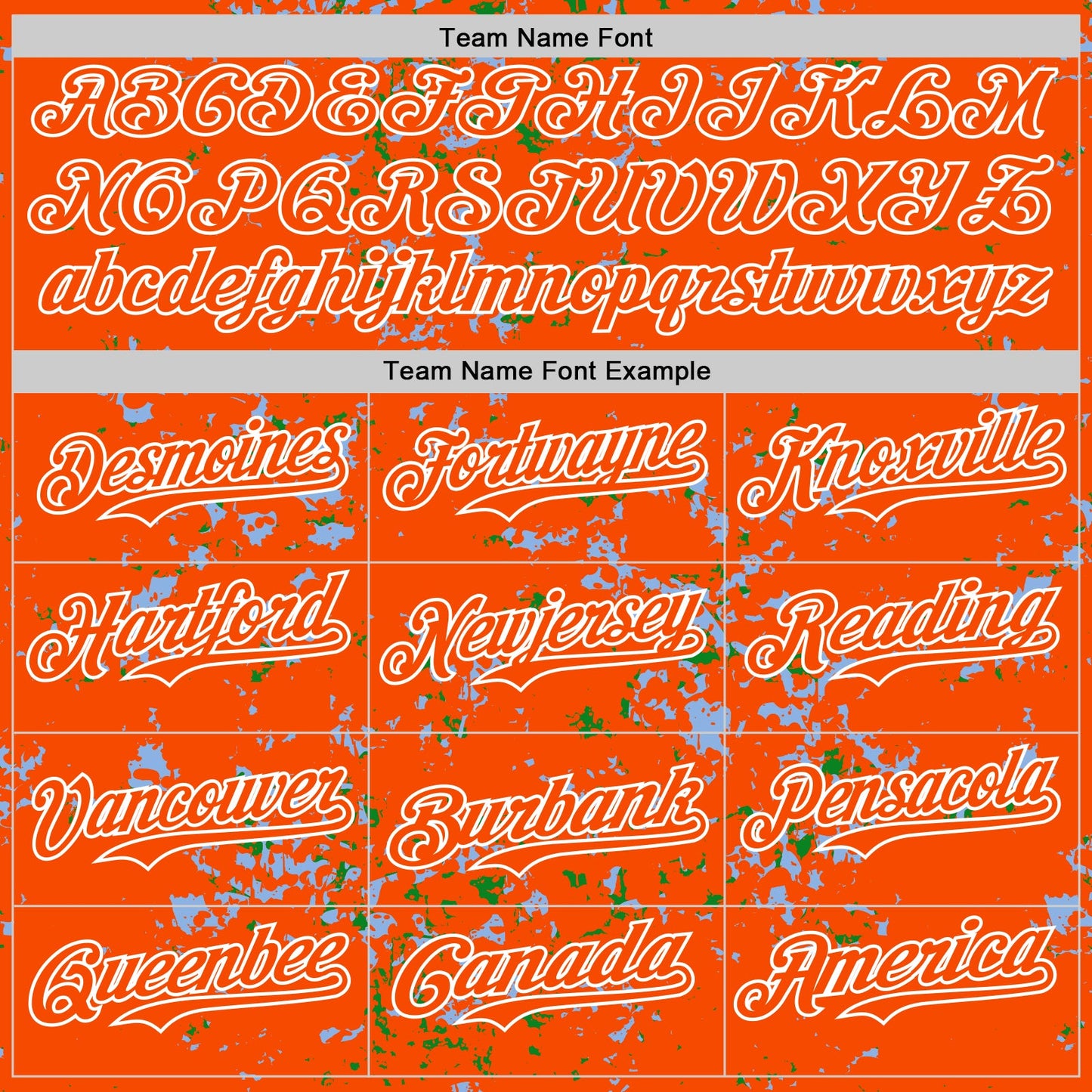 Custom Orange Light Blue Grass Green-White Fragment Pattern Bomber Full-Snap Varsity Letterman Hoodie Jacket view 5