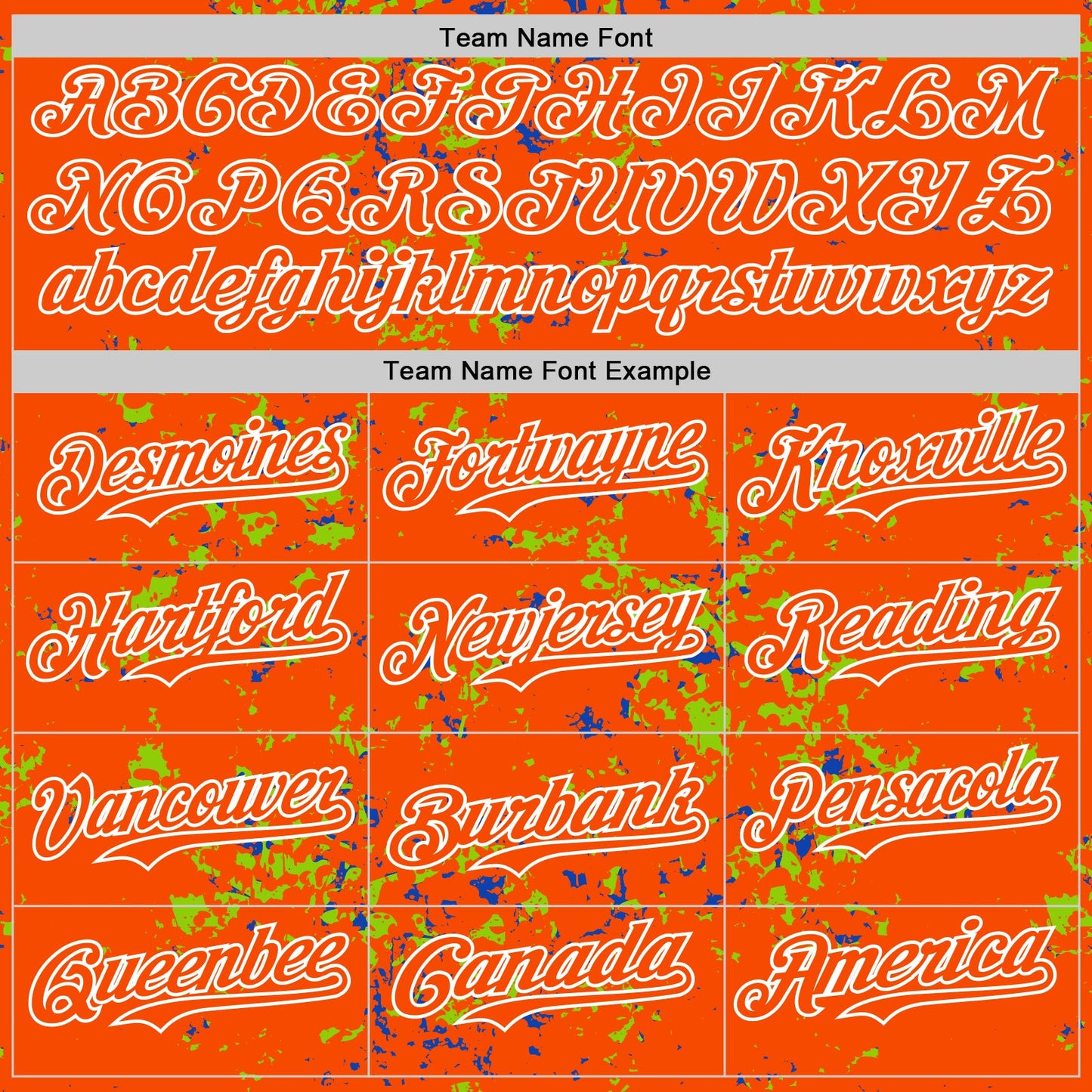 Custom Orange Neon Green Thunder Blue-White Fragment Pattern Bomber Full-Snap Varsity Letterman Hoodie Jacket view 5