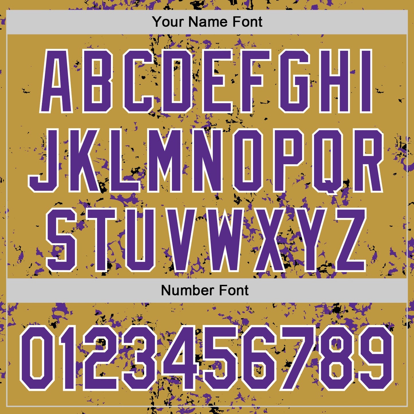 Custom Old Gold Purple Black-White Fragment Pattern Bomber Full-Snap Varsity Letterman Hoodie Jacket view 6