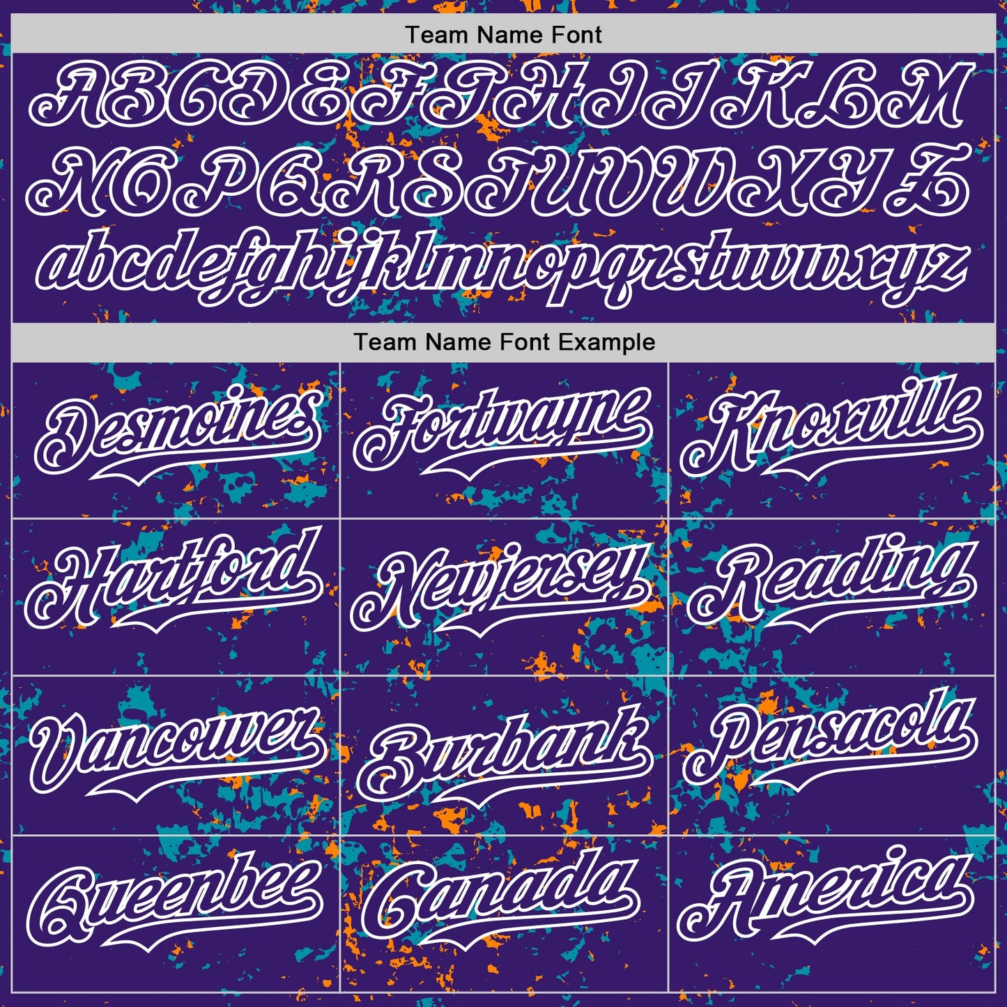 Custom Purple Teal Bay Orange-White Fragment Pattern Bomber Full-Snap Varsity Letterman Hoodie Jacket view 5