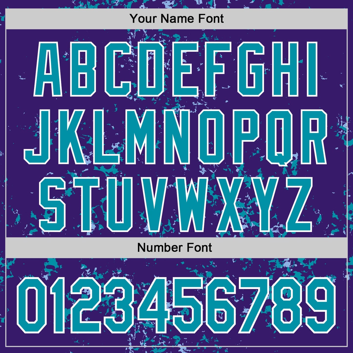 Custom Purple Teal Light Blue-White Fragment Pattern Bomber Full-Snap Varsity Letterman Hoodie Jacket view 6
