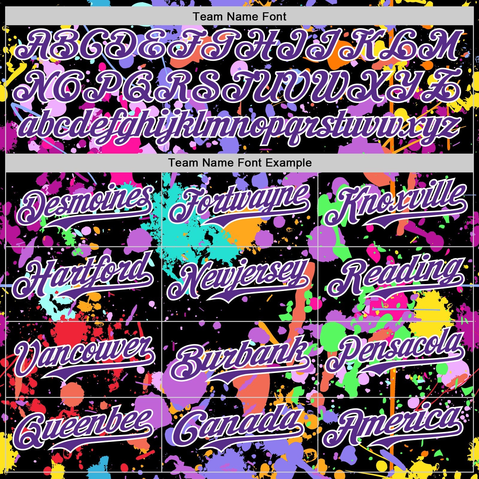 Custom Graffiti Pattern Purple Black-White Splash Bomber Full-Snap Varsity Letterman Hoodie Jacket view 5