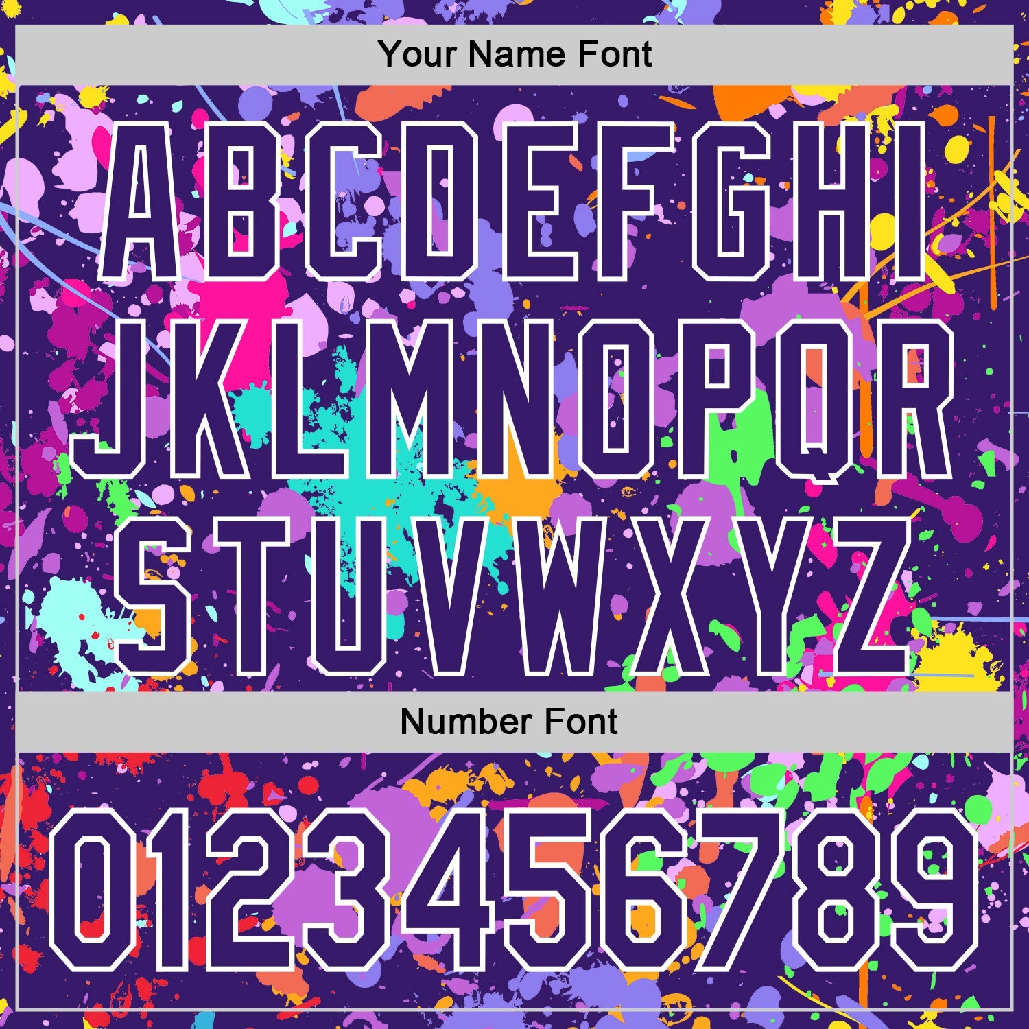 Custom Graffiti Pattern Purple-White Splash Bomber Full-Snap Varsity Letterman Hoodie Jacket view 6