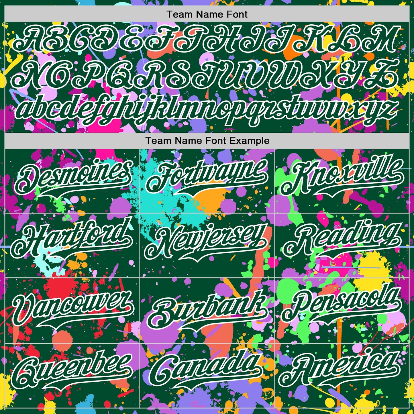 Custom Graffiti Pattern Kelly Green-White Splash Bomber Full-Snap Varsity Letterman Hoodie Jacket view 5
