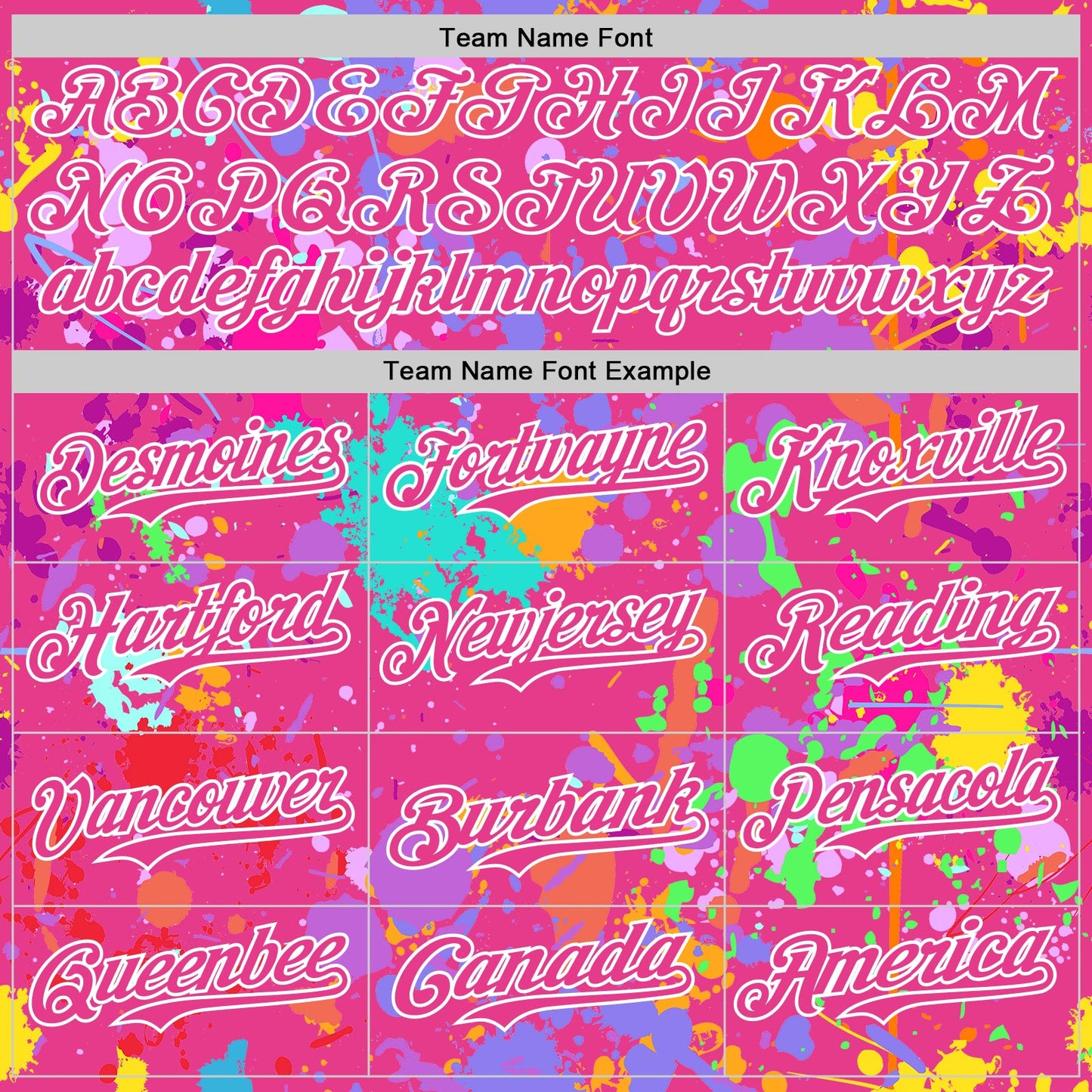 Custom Graffiti Pattern Pink-White Splash Bomber Full-Snap Varsity Letterman Hoodie Jacket view 5
