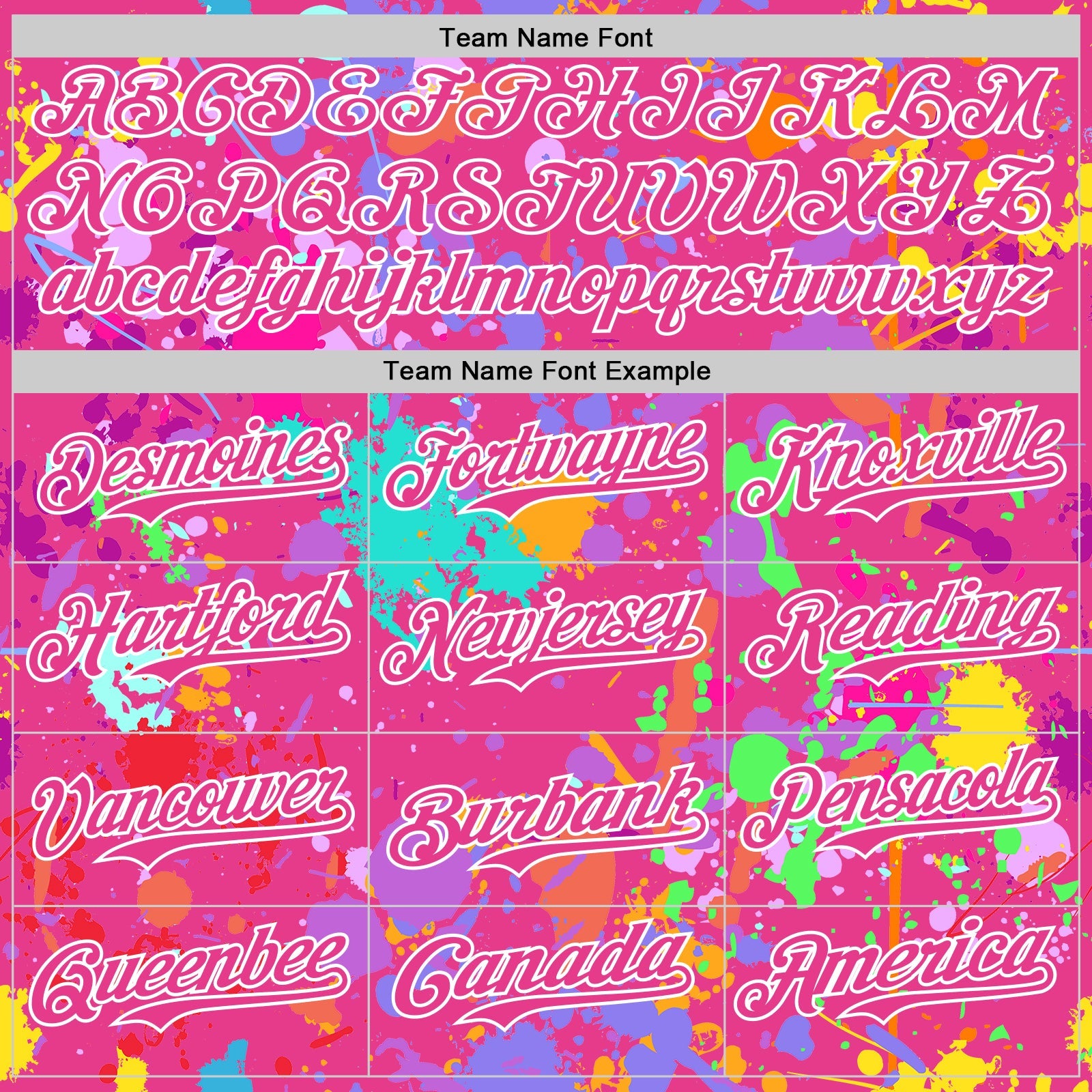 Custom Graffiti Pattern Pink-White Splash Bomber Full-Snap Varsity Letterman Hoodie Jacket view 5