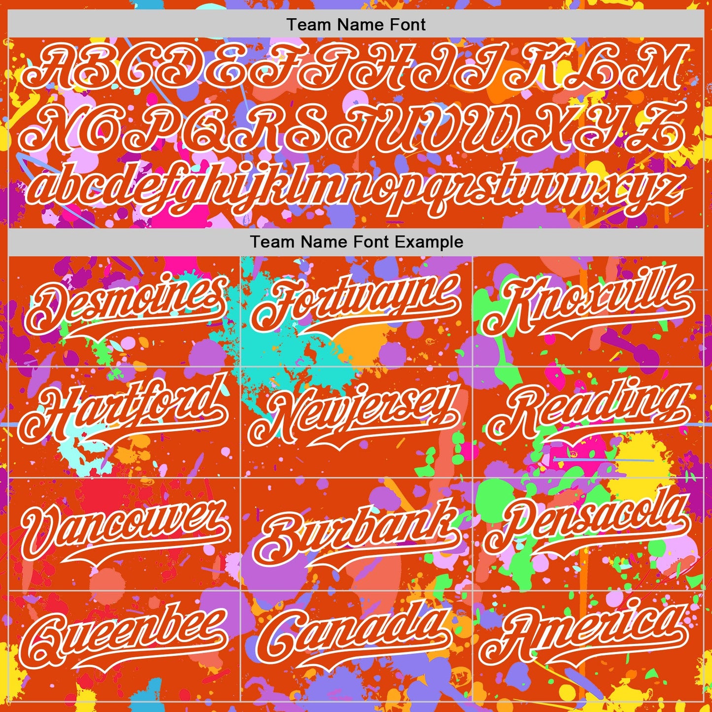 Custom Graffiti Pattern Orange-White Splash Bomber Full-Snap Varsity Letterman Hoodie Jacket view 5